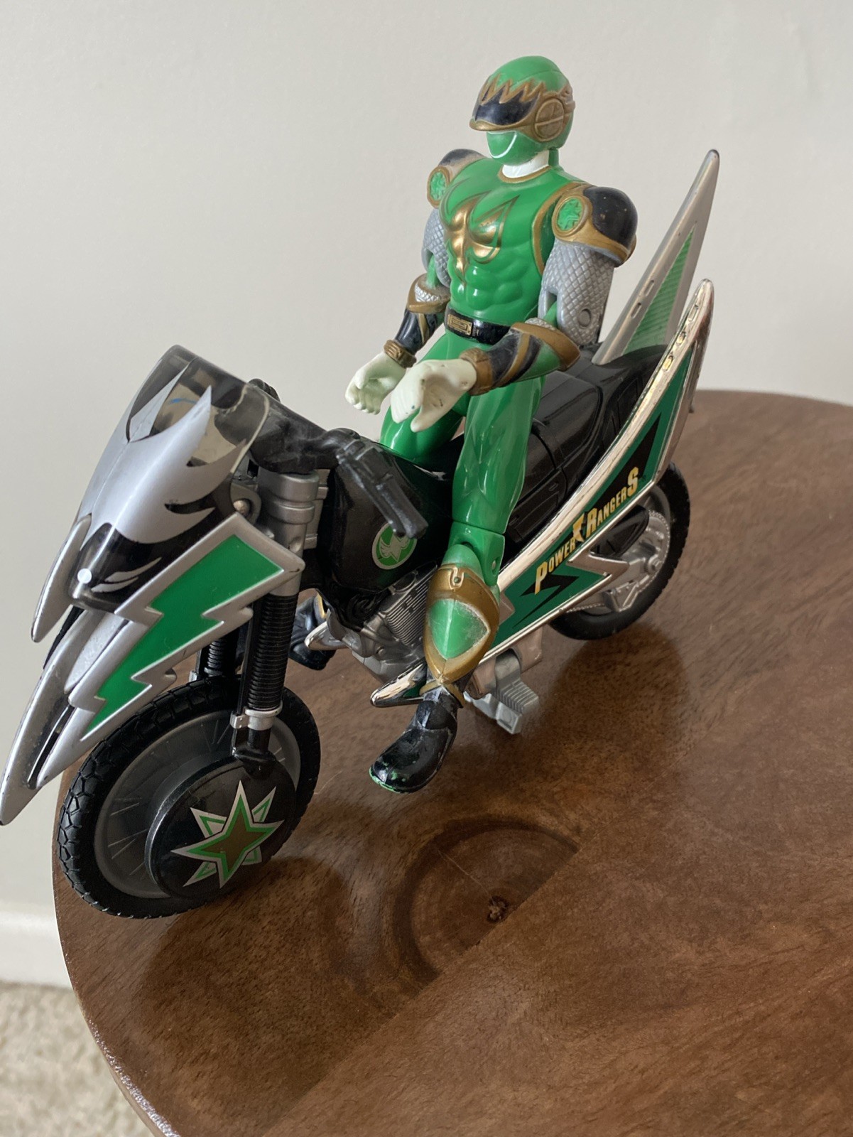 VtgPower Rangers Ninja Storm Green Ranger + Tsunami Cycle Motorcycle Bandai 2002