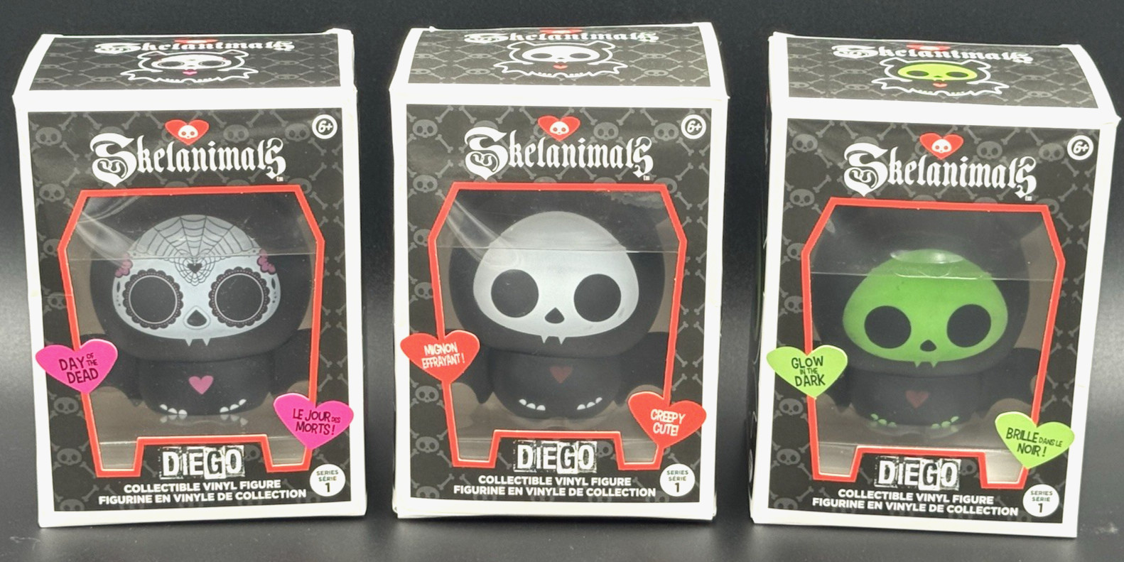 Skelanimals Diego Bat Series 1 Full Set of 3 Figures 2025 Hasbro NIB