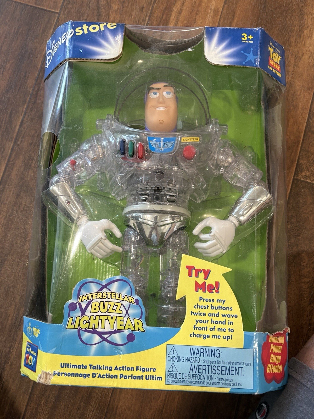 Thinkway RARE Interstellar Buzz Lightyear Pixar Toy Story Clear Figure