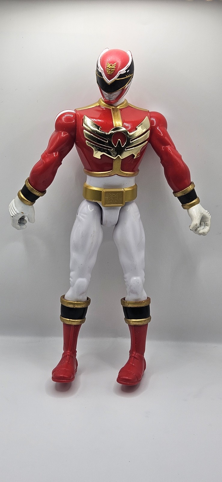 POWER RANGERS Megaforce Deluxe SFX Mega Red Ranger Action Figure 35192~10” WORKS