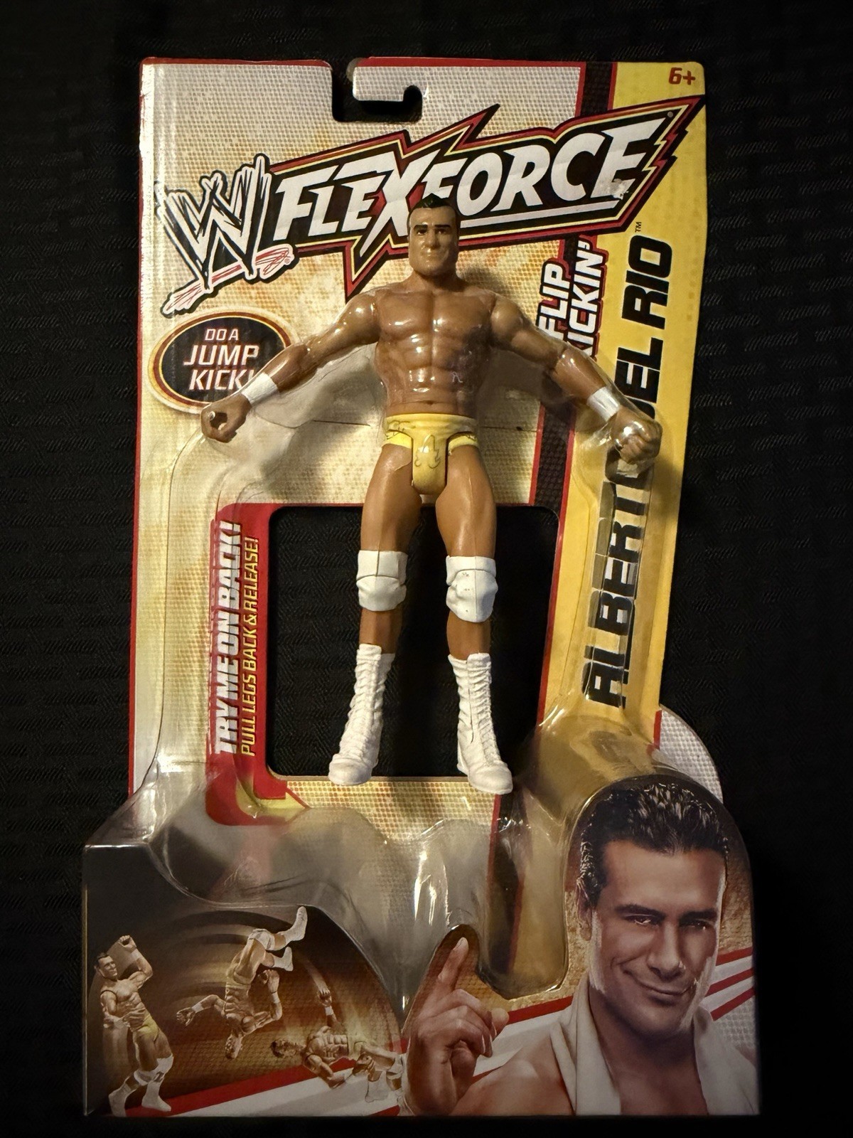WWE ALBERTO DEL RIO FLEX FORCE FLIP KICKING’ ACTION FIGURE DO A JUMP KICK
