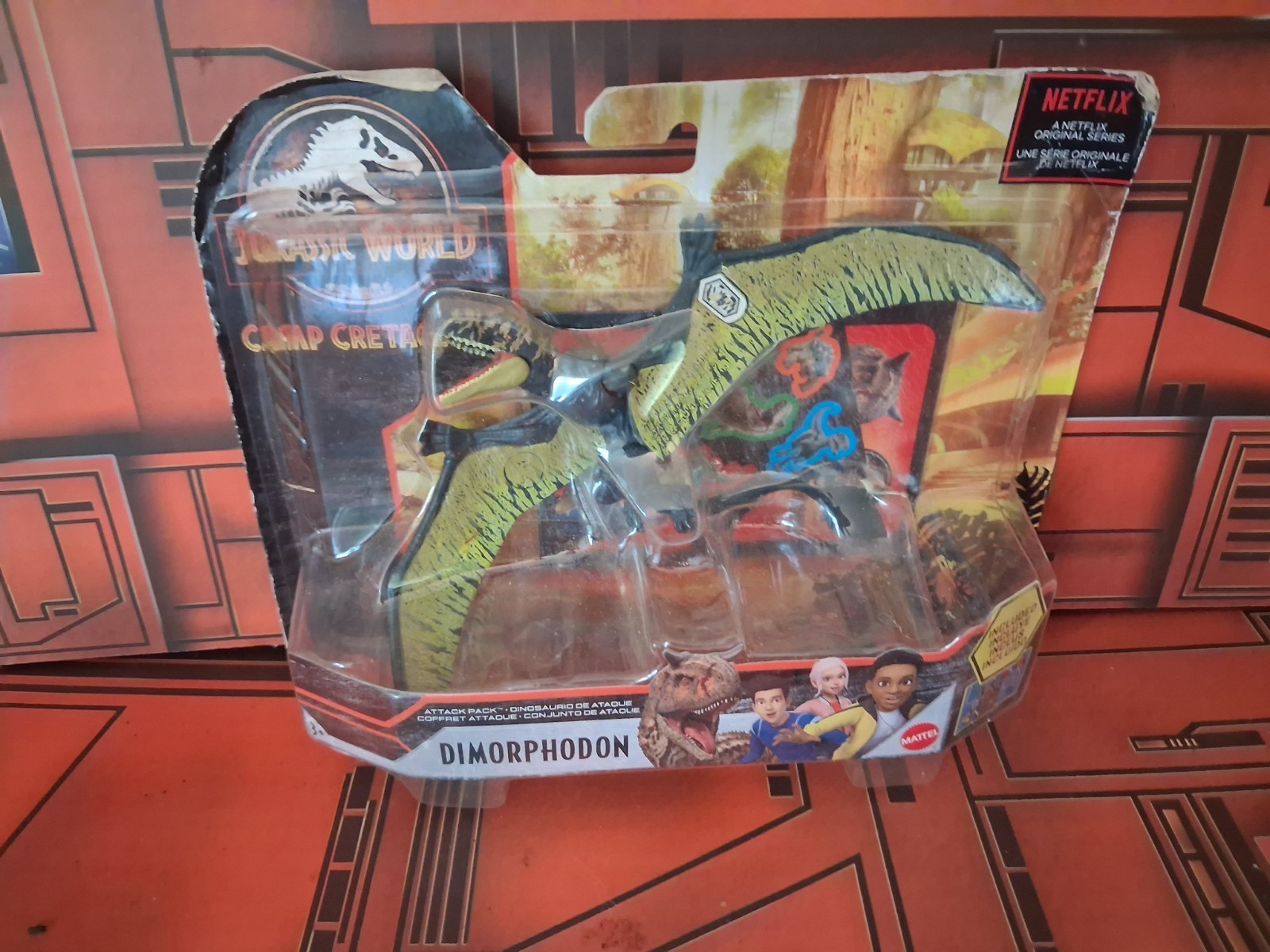 Jurassic World Attack Pack Camp Cretaceous Dimorphodon Figure Dinosaur Dino New