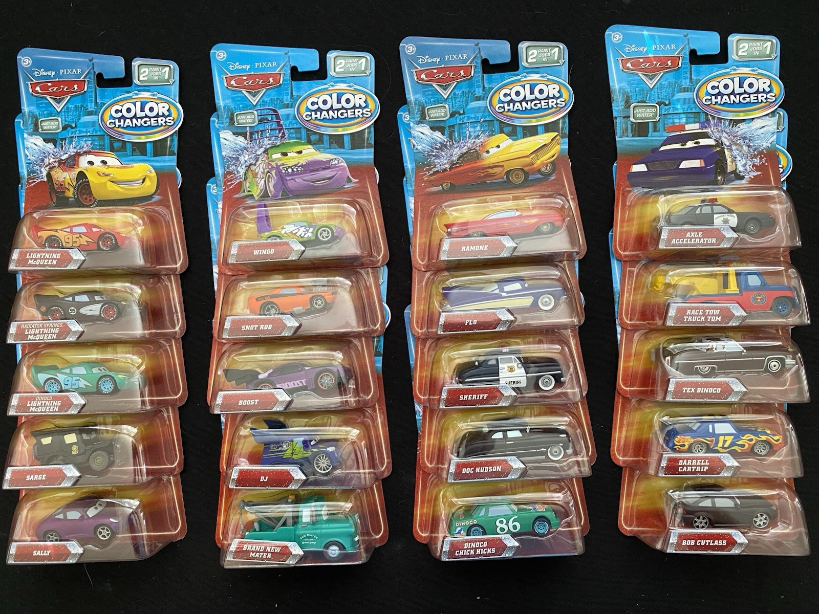 Disney Pixar Cars RARE Complete Set of Original 2 in 1 Color Changers 2006 Cars