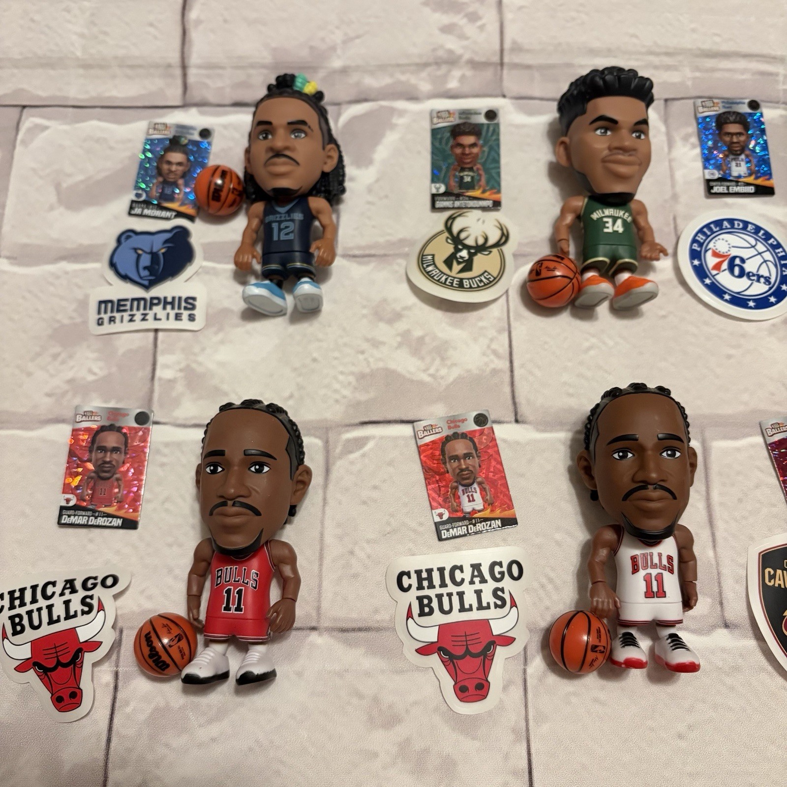 (8) Zuru NBA Ballers Series 1 Lot (B) Durant, Morant, Giannis, DeRozan, Embiid +