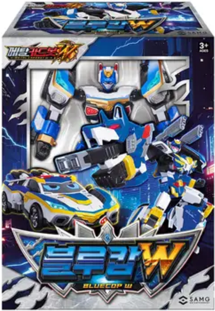 Metal Cardbot W BLUECOP W Transforming Patrol Car Robot Korean Toy 2025 New