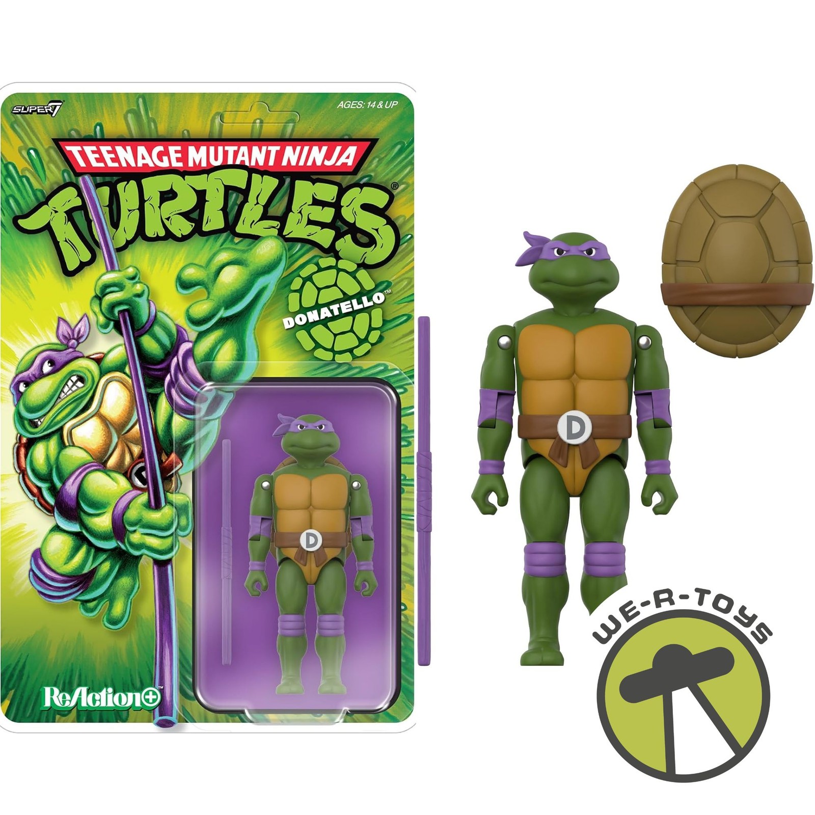Teenage Mutant Ninja Turtles Donatello 3 3/4-Inch ReAction Figure Super 7