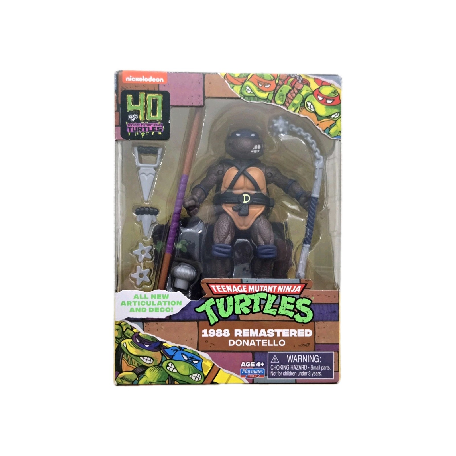 Playmates Teenage Mutant Ninja Turtles DONATELLO 1988 Remastered TMNT Figure