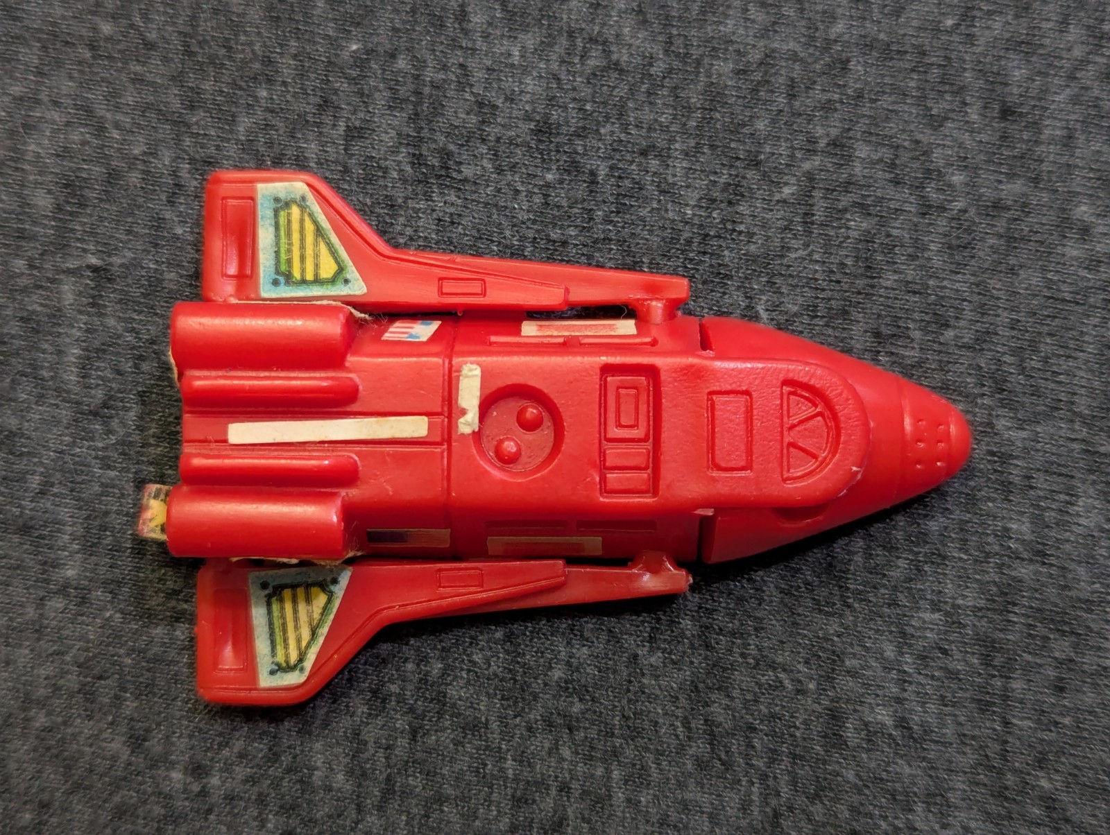 Vintage KELLOGG’S Cereal Premium STARBOT SPACE SHUTTLE Transforming RED ROBOT