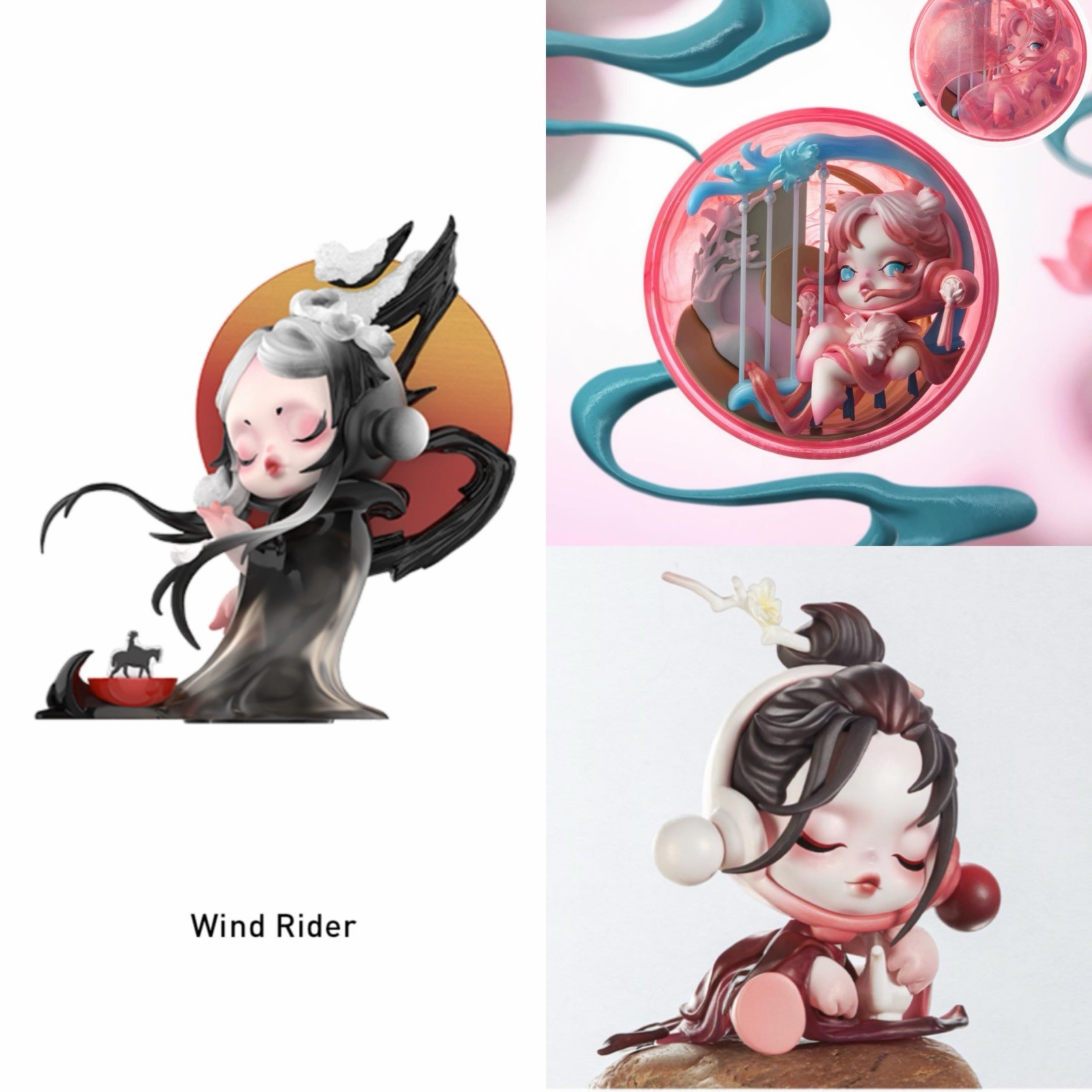 Bundle Sale Skullpanda Figurines of Three Brand NEW
