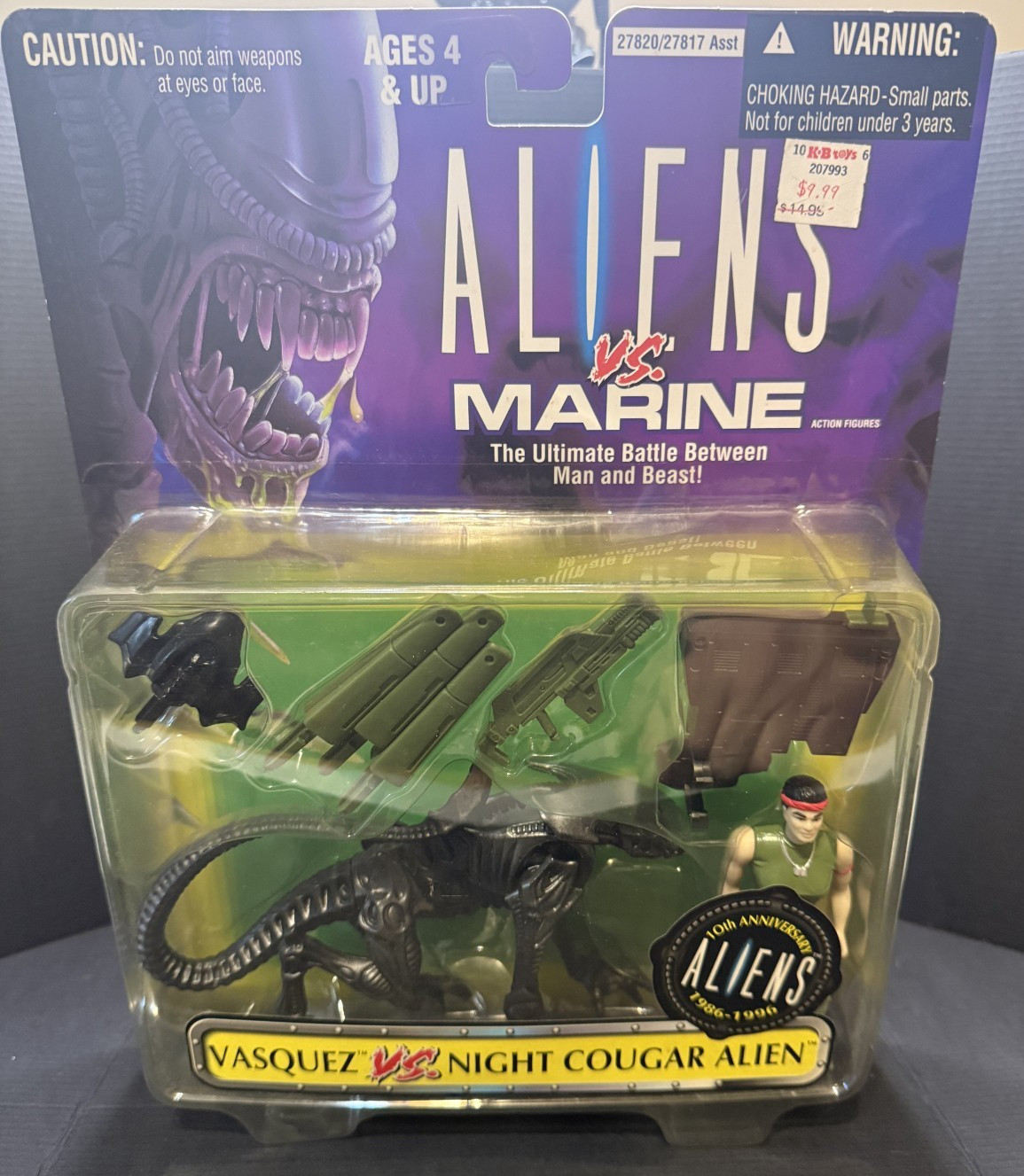 1996 Kenner Aliens vs Marines Vasquez vs Night Cougar Alien NIP