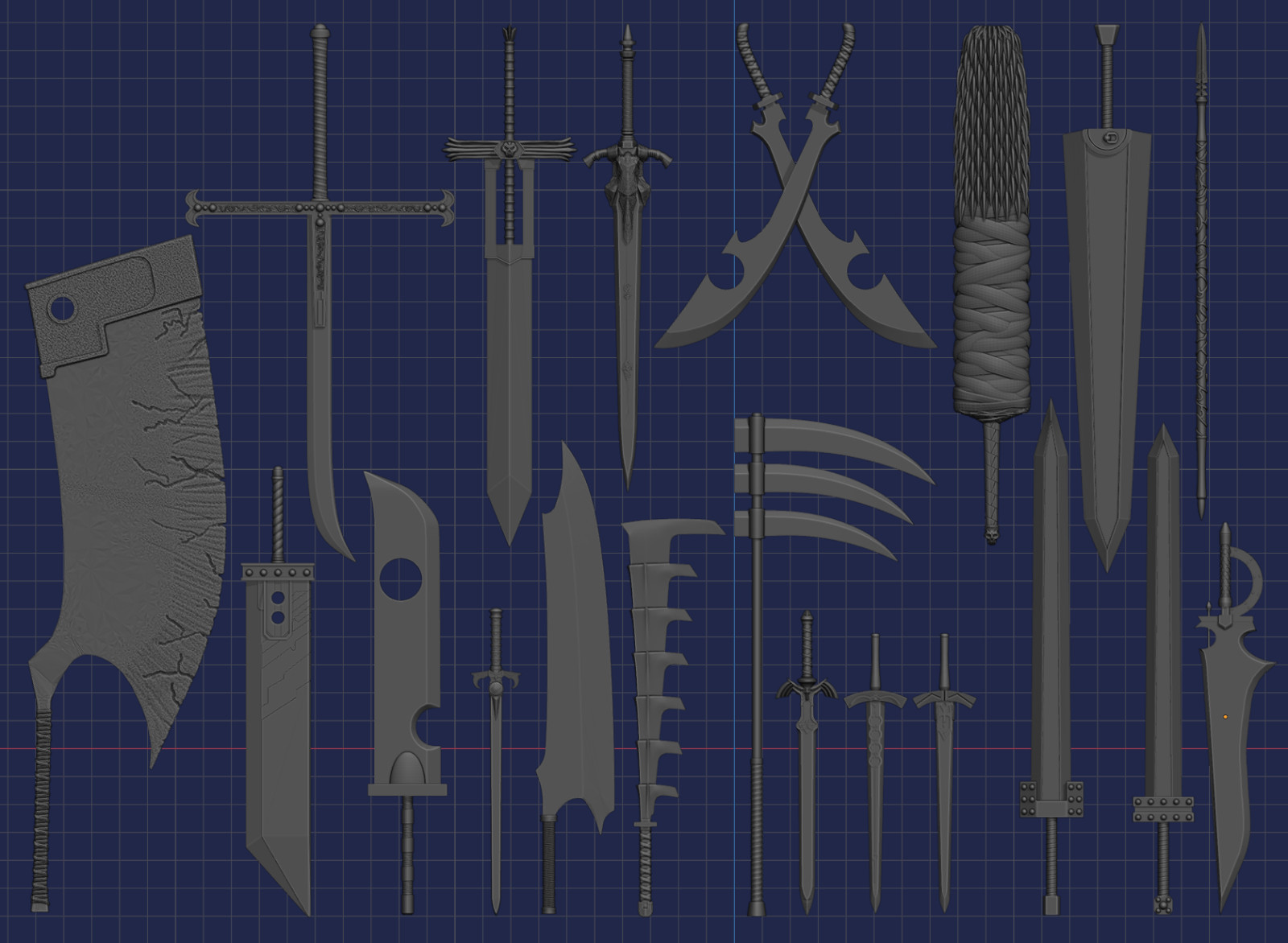 Anime & Video Game Weapon Collection – 1:18th, 1:12th Scales