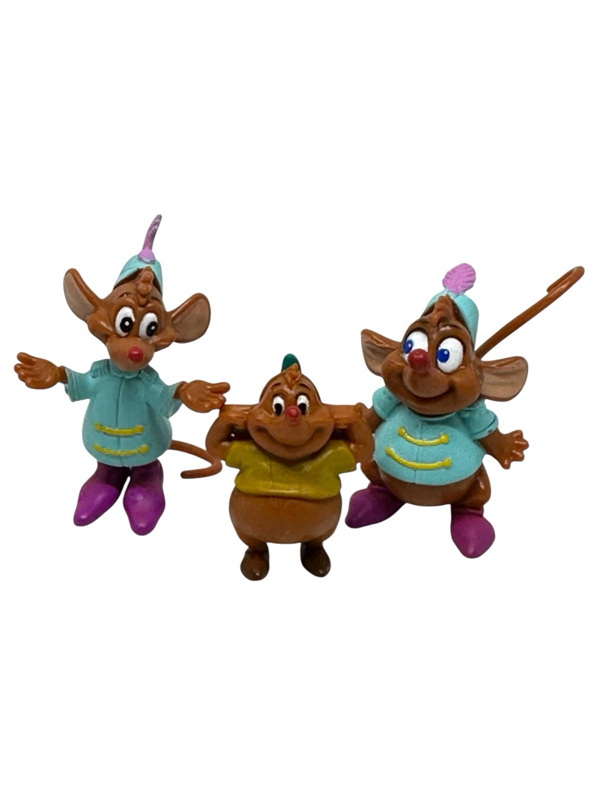Lot of 3 Disney Cinderella Jaq & Gus Mice Royal Escort Outfits 1.5″ Figures