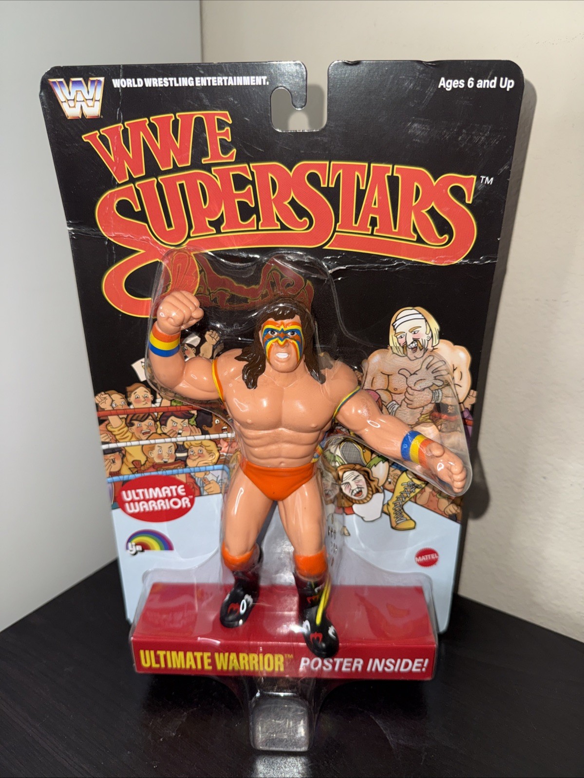 WWE Mattel Superstars LJN Ultimate Warrior Black Card Retro Action Figure Wave 2
