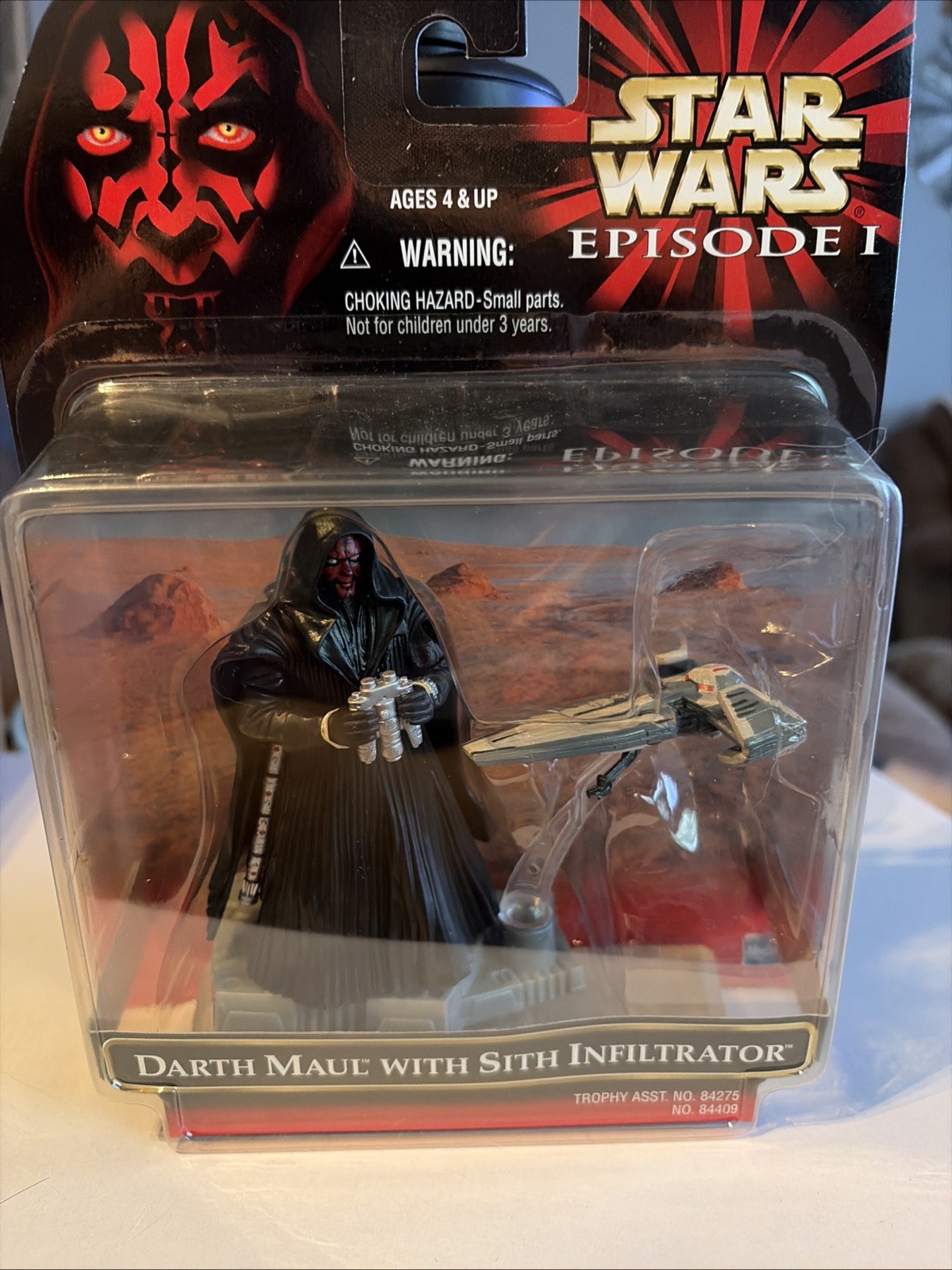 1999 Star Wars Darth Maul with Sith Infiltrator 3.75″ action figure Sealed New