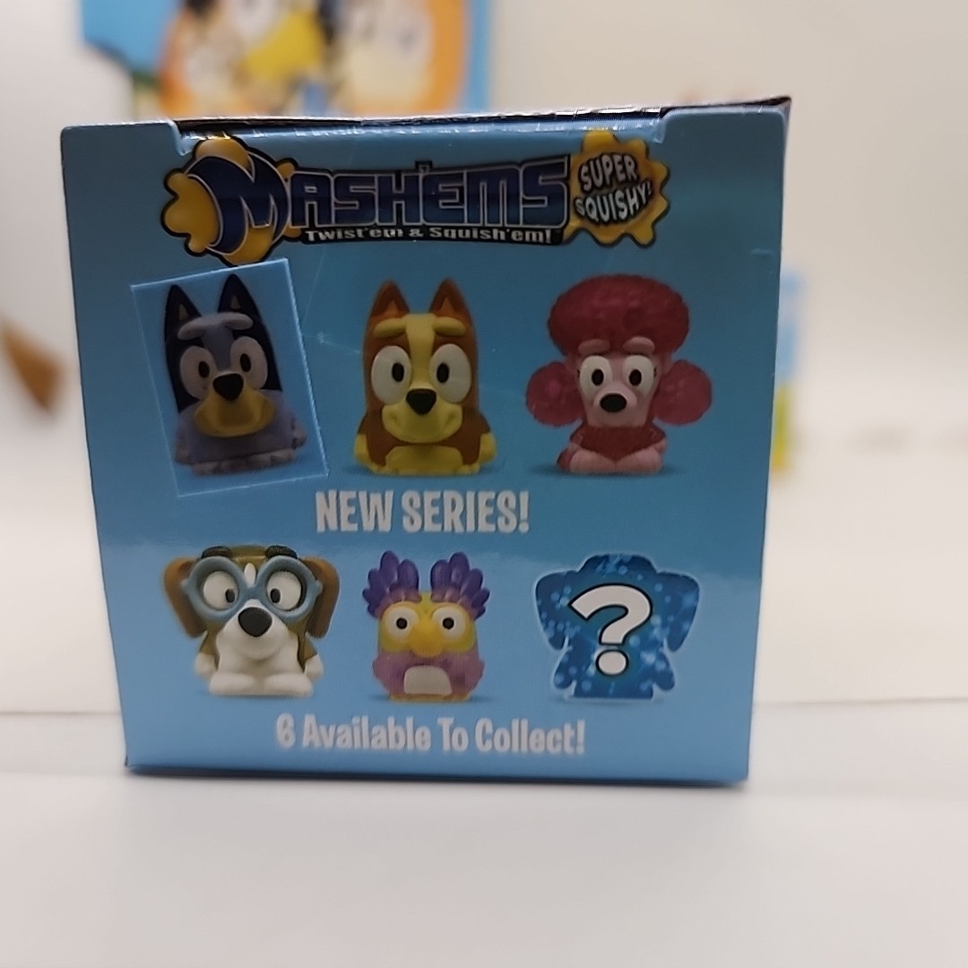 Bluey Mashems Series 3 Squishy Mash’ems GLITTER Brown CHILLI HEELER New ?
