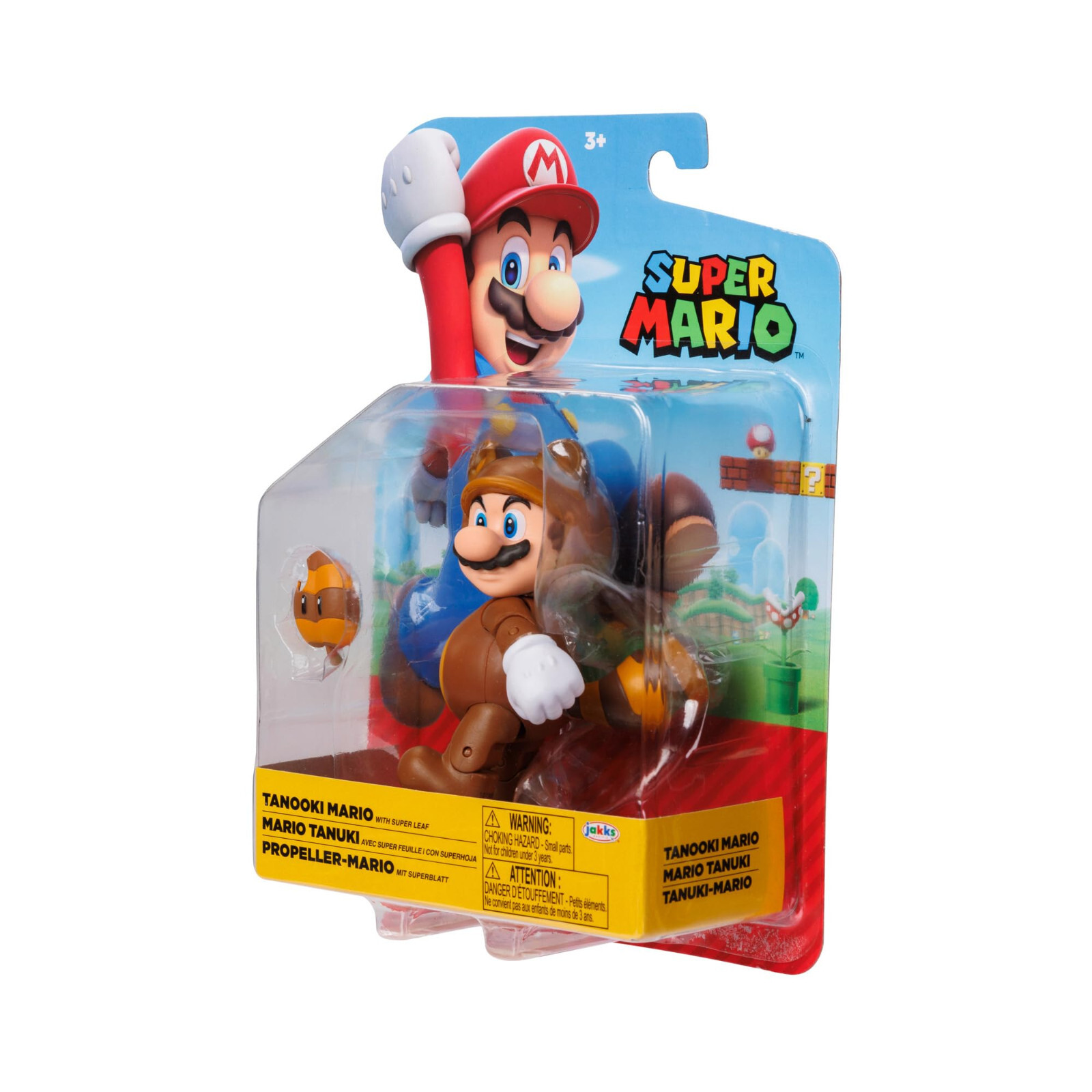 Super Mario Bros Tanooki Mario with Leaf Collectible Action Figure Gift Toy