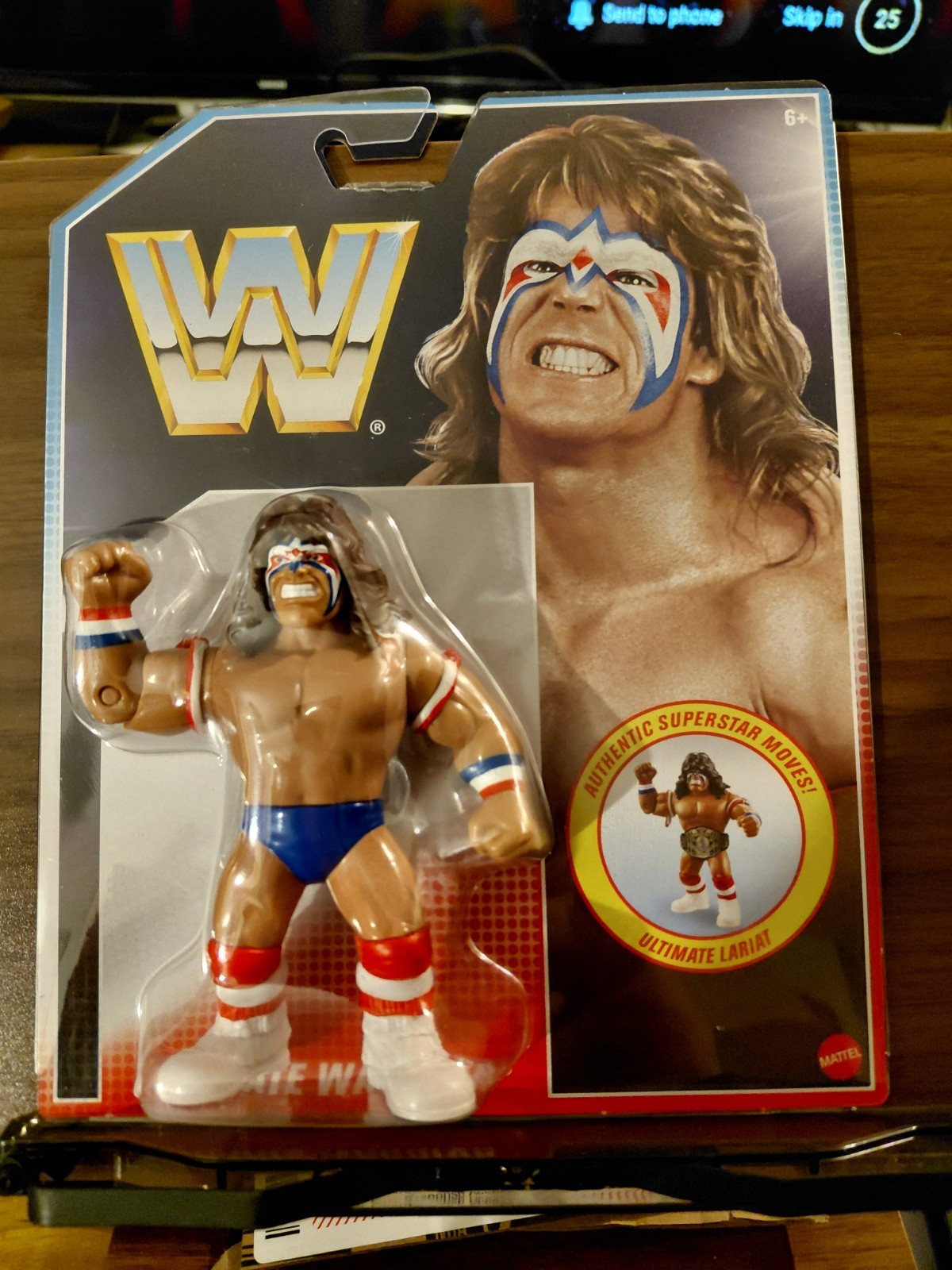 Ultimate Warrior NO IC TITLE BELT (WWE Retro, Mattel) Figure Unused