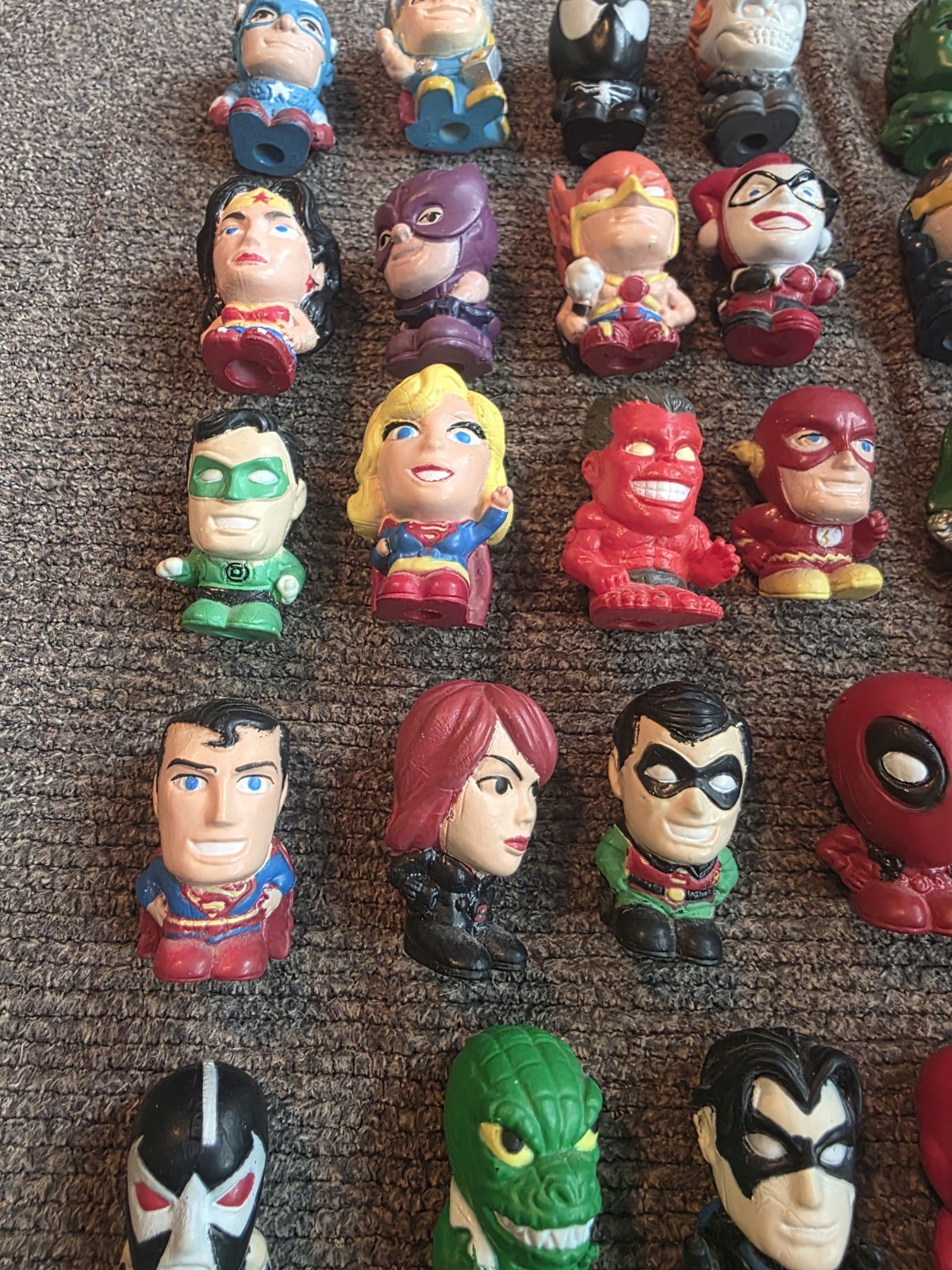 Vintage Marvel And DC Comics Squinkies Lot Batman Superman