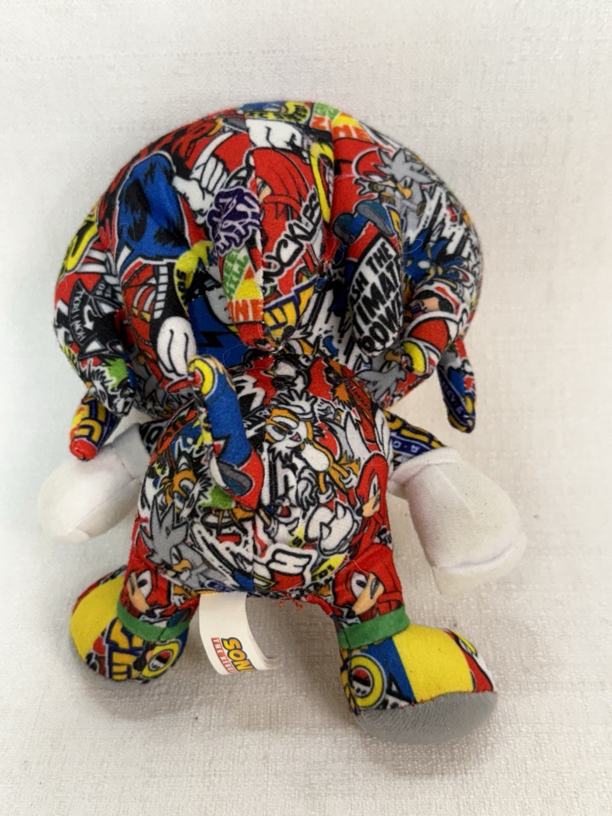 Sega 60th Anniversary KNUCKLES Chibi Sonic Sticker Bomb Toy Factory Plush 7 inch