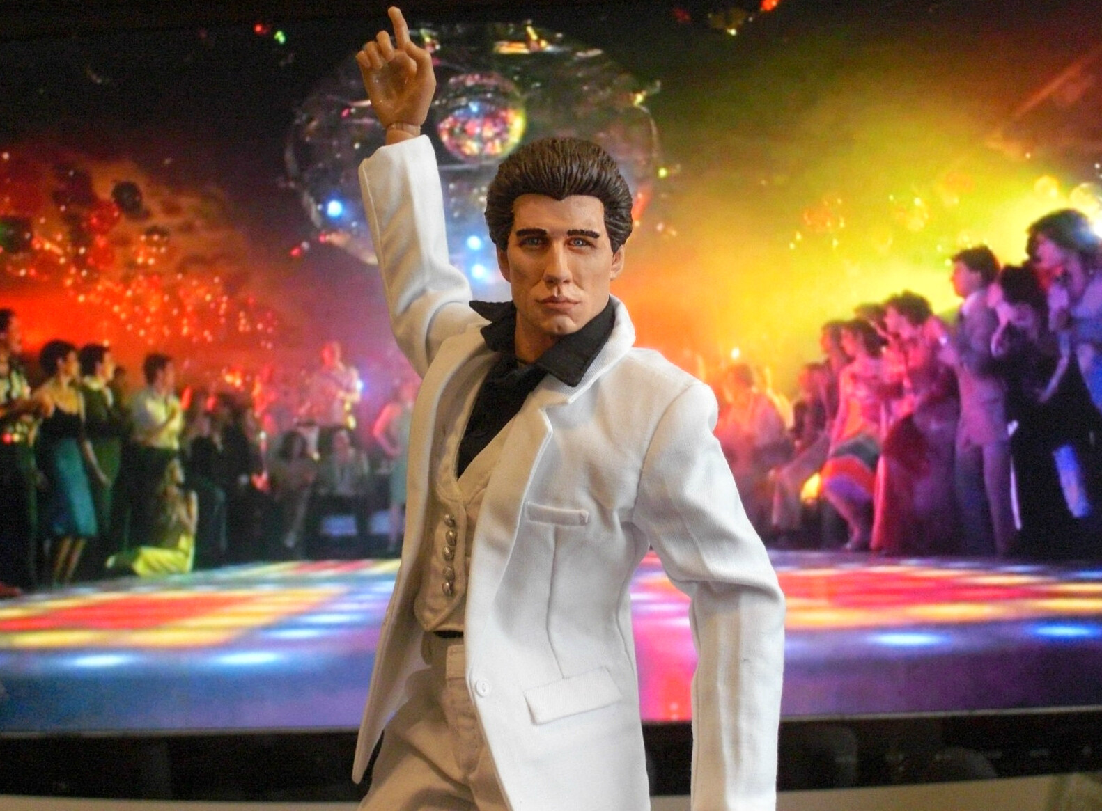 JOHN TRAVOLTA 1/6 Custom Figure SATURDAY NIGHT FEVER LP cd dvd era DOLL