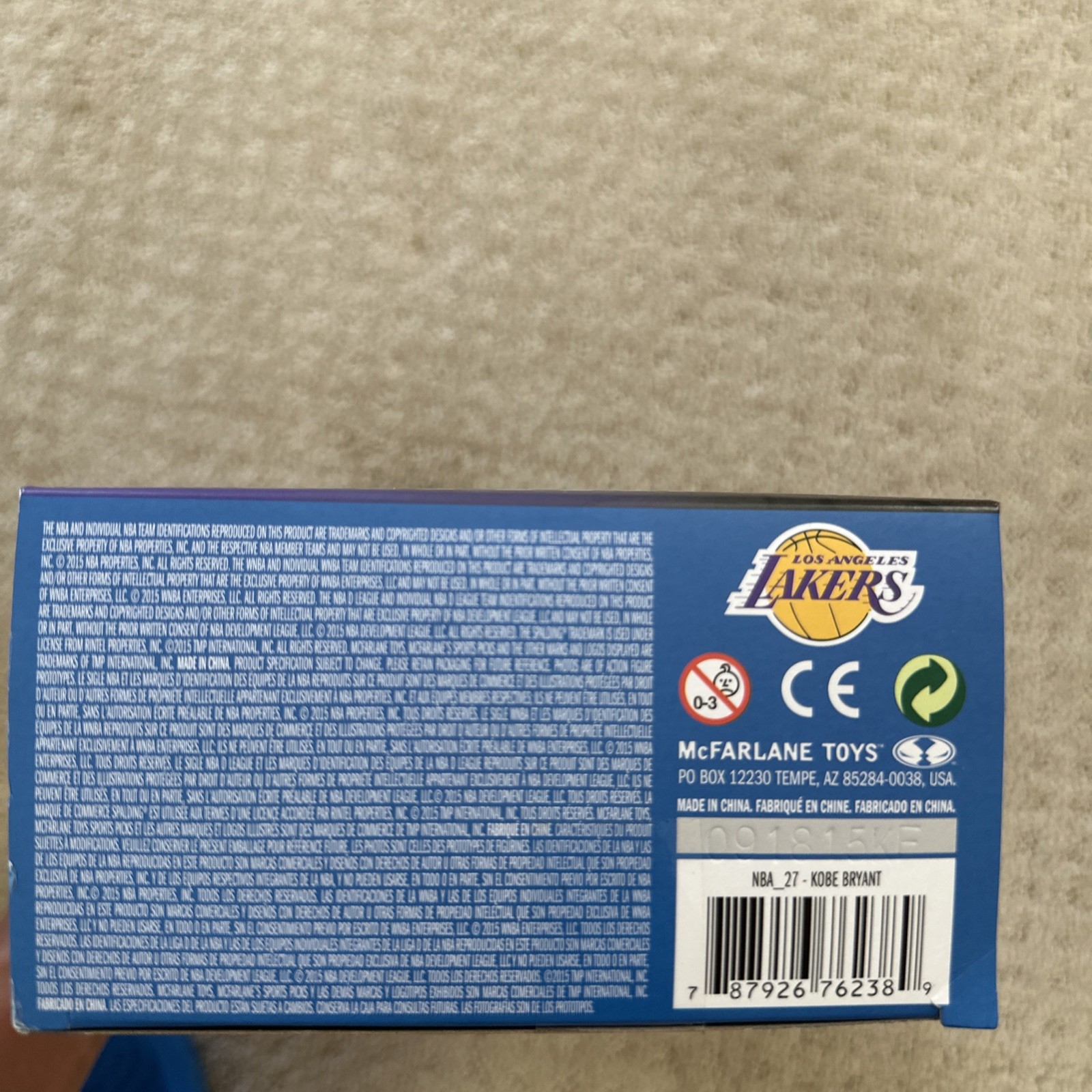 NBA Series 27 Los Angeles Lakers Kobe Bryant Action Figure 2015 McFarlane Toys