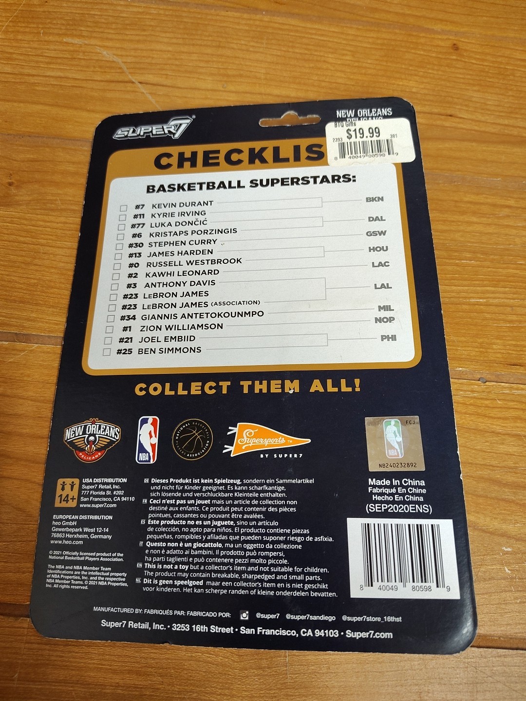 Super7 NBA Basketball Zion Williamson ReAction Figure