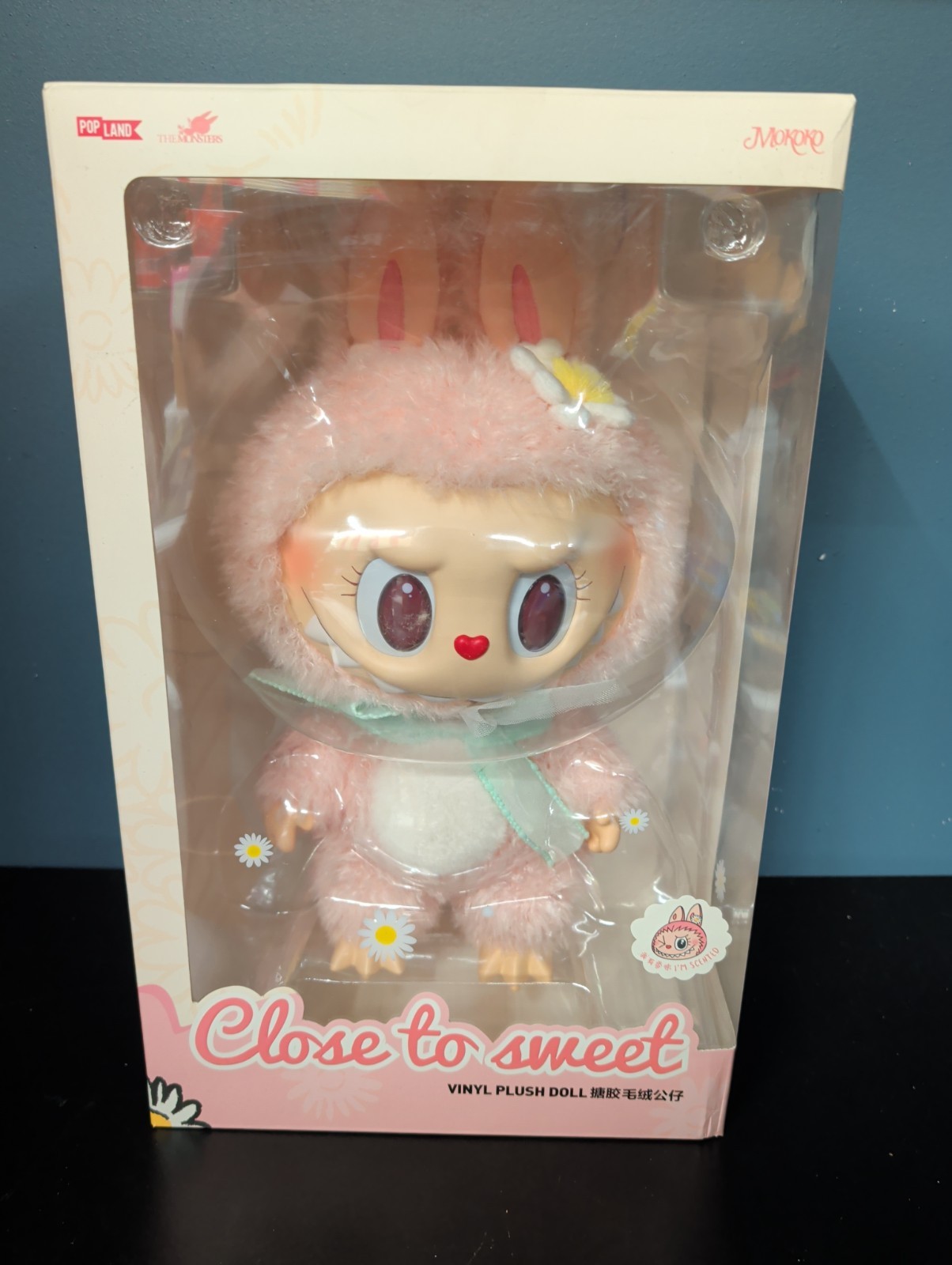 Pop Mart Labubu Mokoko Close to Sweet Vinyl Plush Doll (PopLand Exclusive) – New