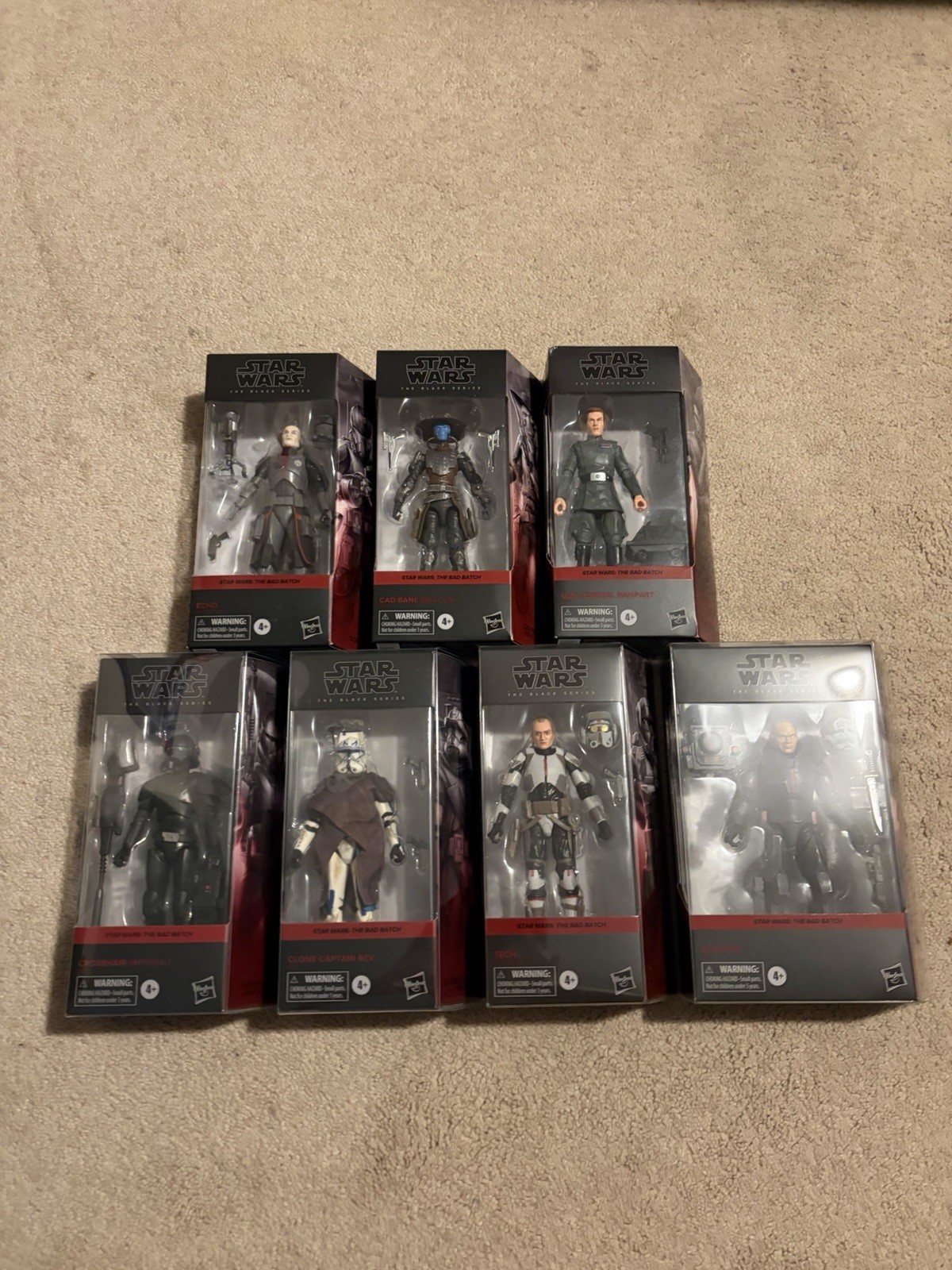 Star Wars Black Series Bad Batch Lot Echo Rex Tech Crosshair Wrecker Cad Bane