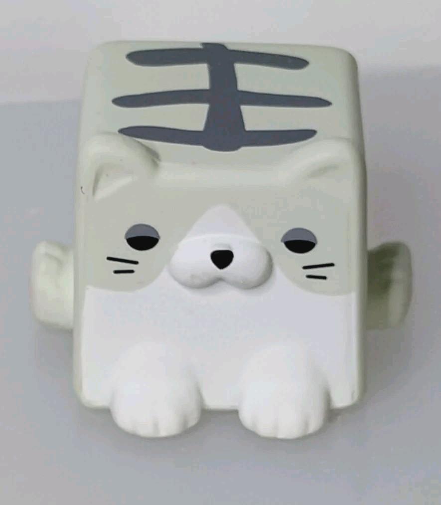 Choco Teddy Square Cat Fish Ball Gray Blind Box Figure