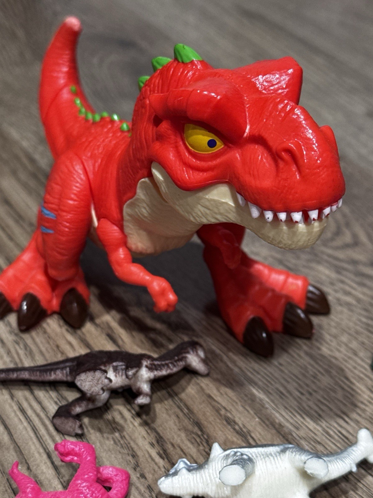 Toy Dinosaurs Lot of 18 Plastic Figures Various Sizes, Mixed Brands Grab Bag