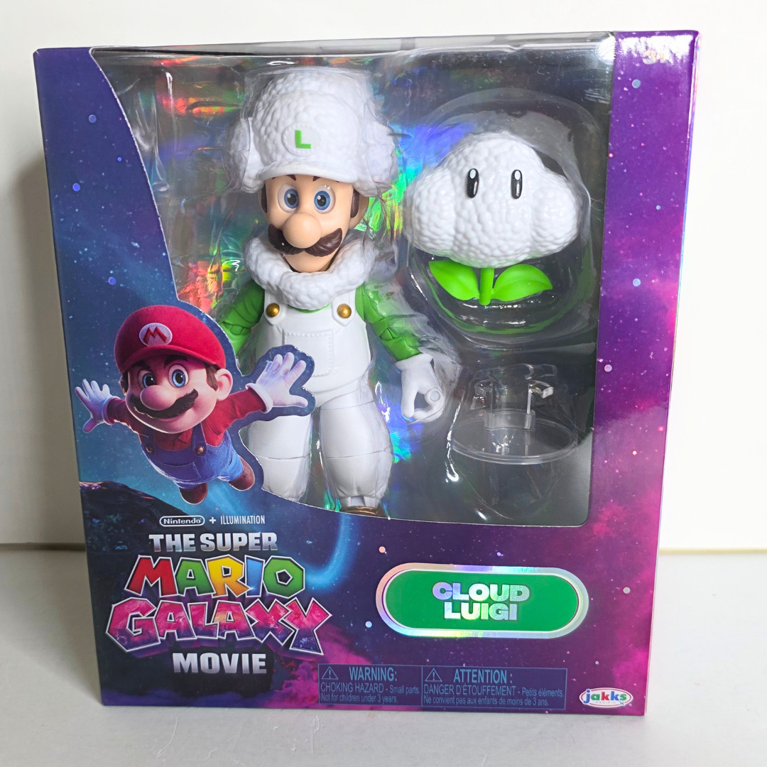 Super Mario Galaxy Movie Cloud Luigi 5 in Action FIgure – NEW