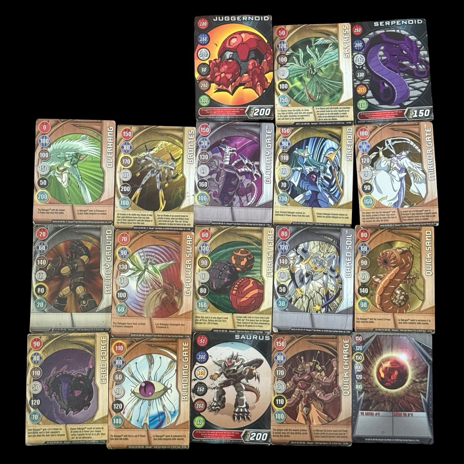 Bakugan Lot (48) + Cards + Carrying Case + Pin