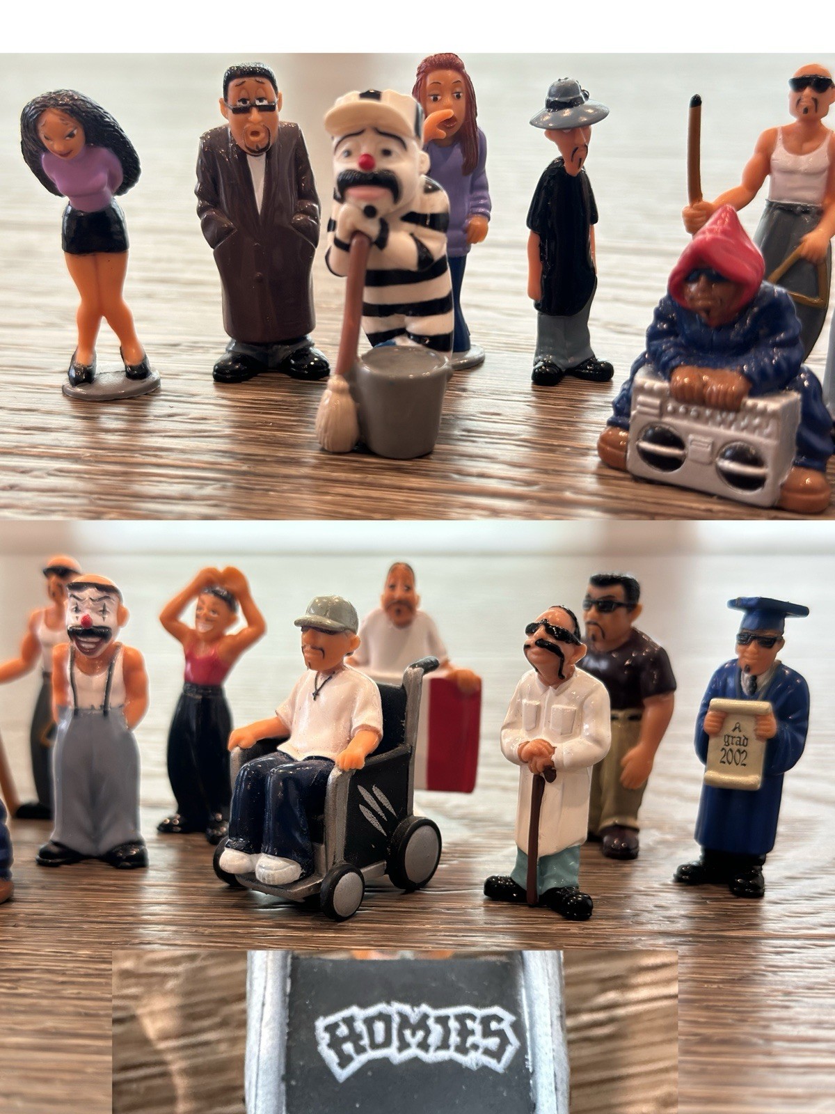 Lot of 14 Homies Figures Vintage Early 2000’s Wheelchair Psycho Clown Hood
