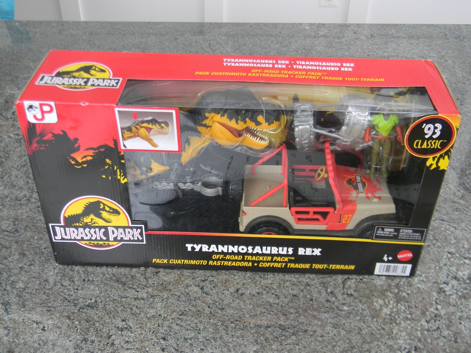 Jurassic Park Tyrannosaurus Rex Off-Road Tracker Pack ’93 Classic – New in Box