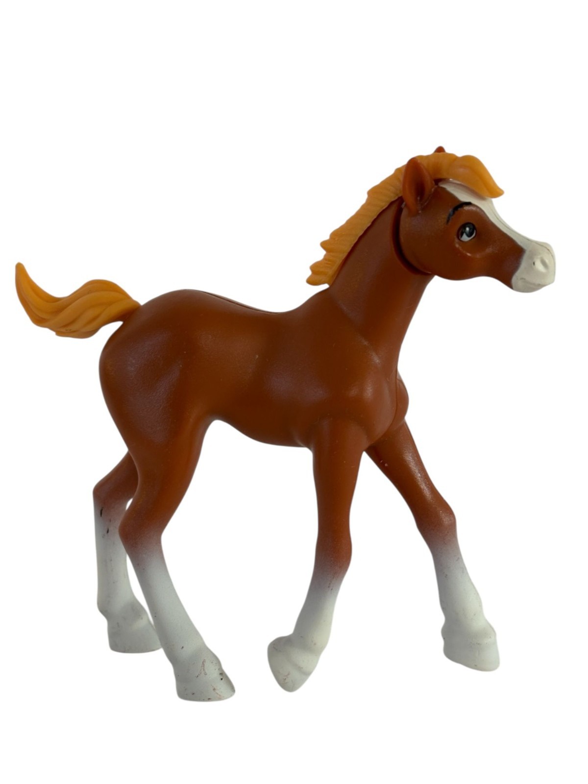 DreamWorks Spirit Riding Free Brow White Plastic Foal Figurine 4 Inch Pretend
