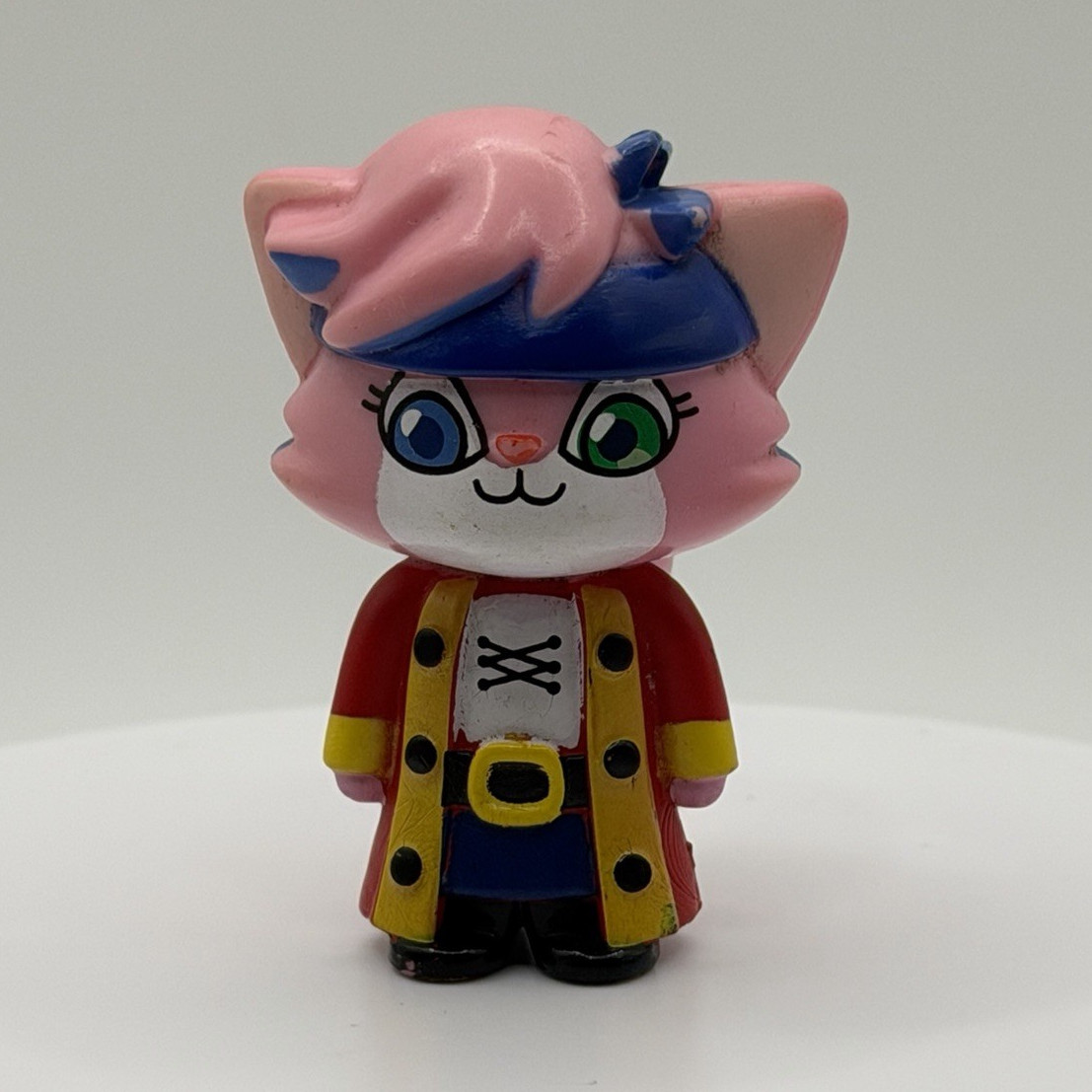 RYANS World ALPHA LEXA Toy Cat Figure Pink & Multi-Color w/ Gold Crown 2.25″
