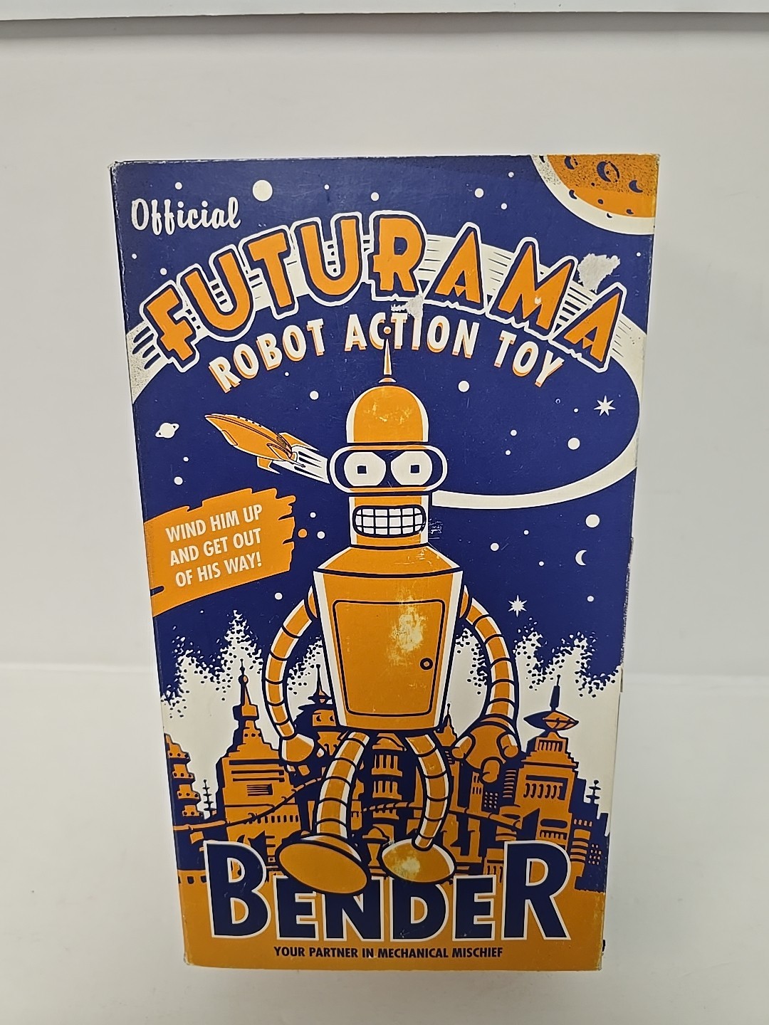 Futurama Bender Official Wind-Up Robot Action Figure Toy Vintage 2000 NEW READ