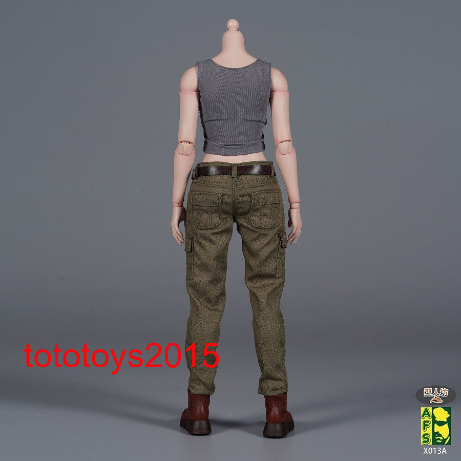 AFS TOYS 1/6 Combat work pants vests belts Suit Fit 12” Female Action Figure