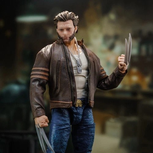 1/12 Male Brown Jacket Wolverine Logan PU Leather Coat Model Fit 6” Figure