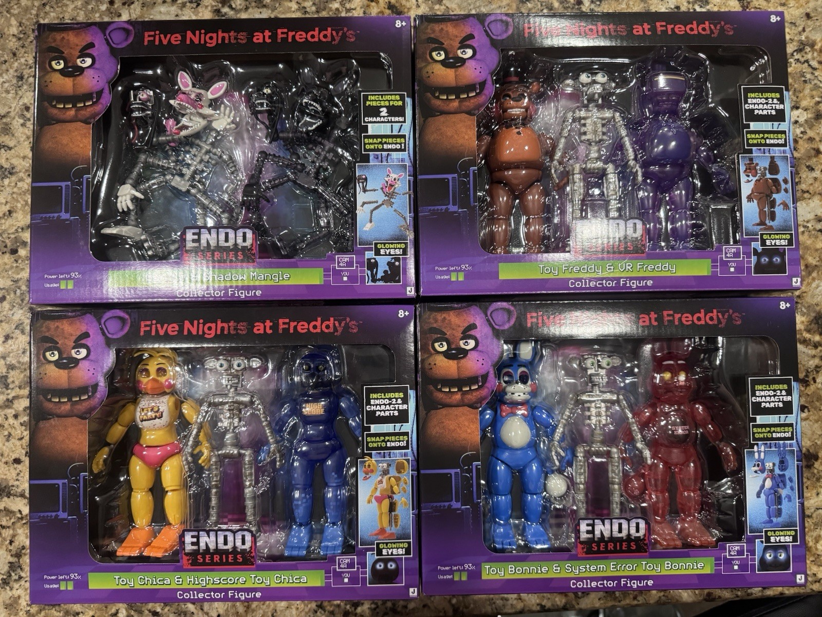 Five Nights at Freddy’s Endo Series 2 FULL SET Freddy Bonnie Chica Mangle FNAF