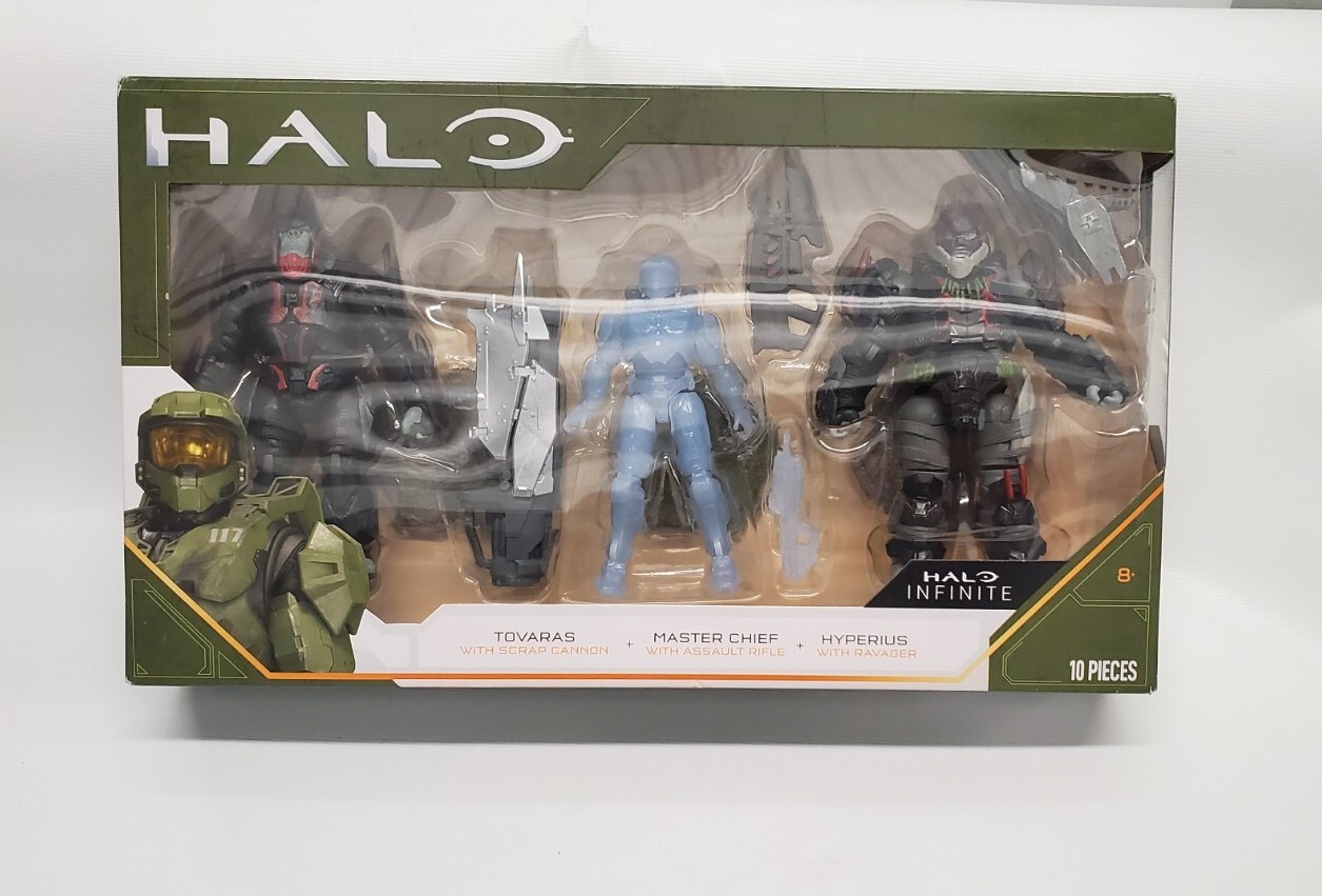 World of Halo Tovaras Hyperius Active Camo Master Chief 3.75″ Action Figure Set