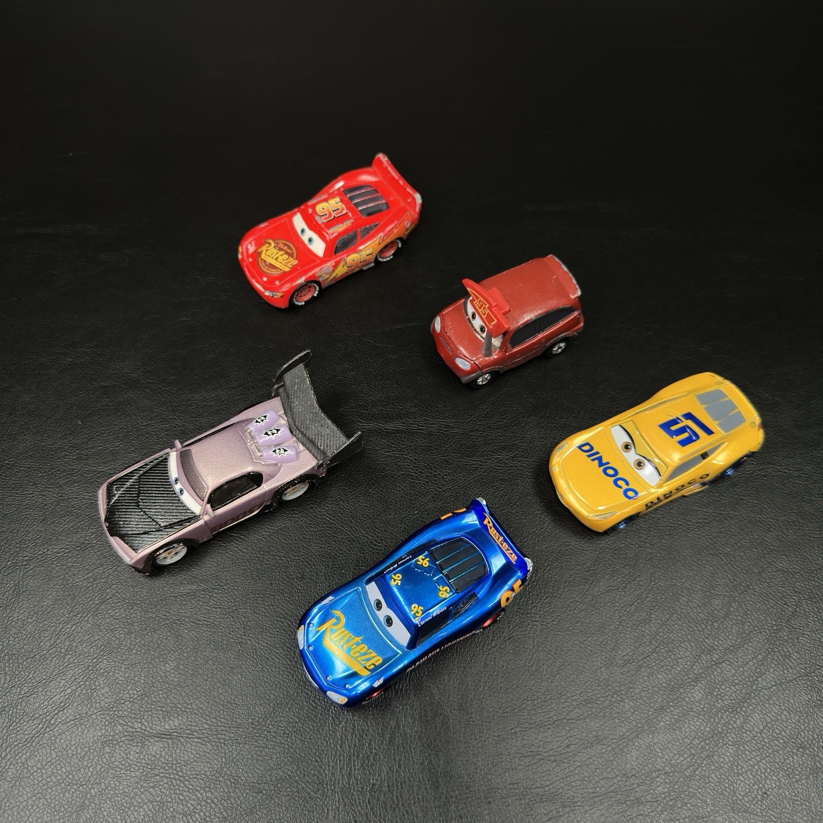 Disney Pixar Cars Diecast Toy car Lot of 5 Mixed – damage Lot *Read Desc