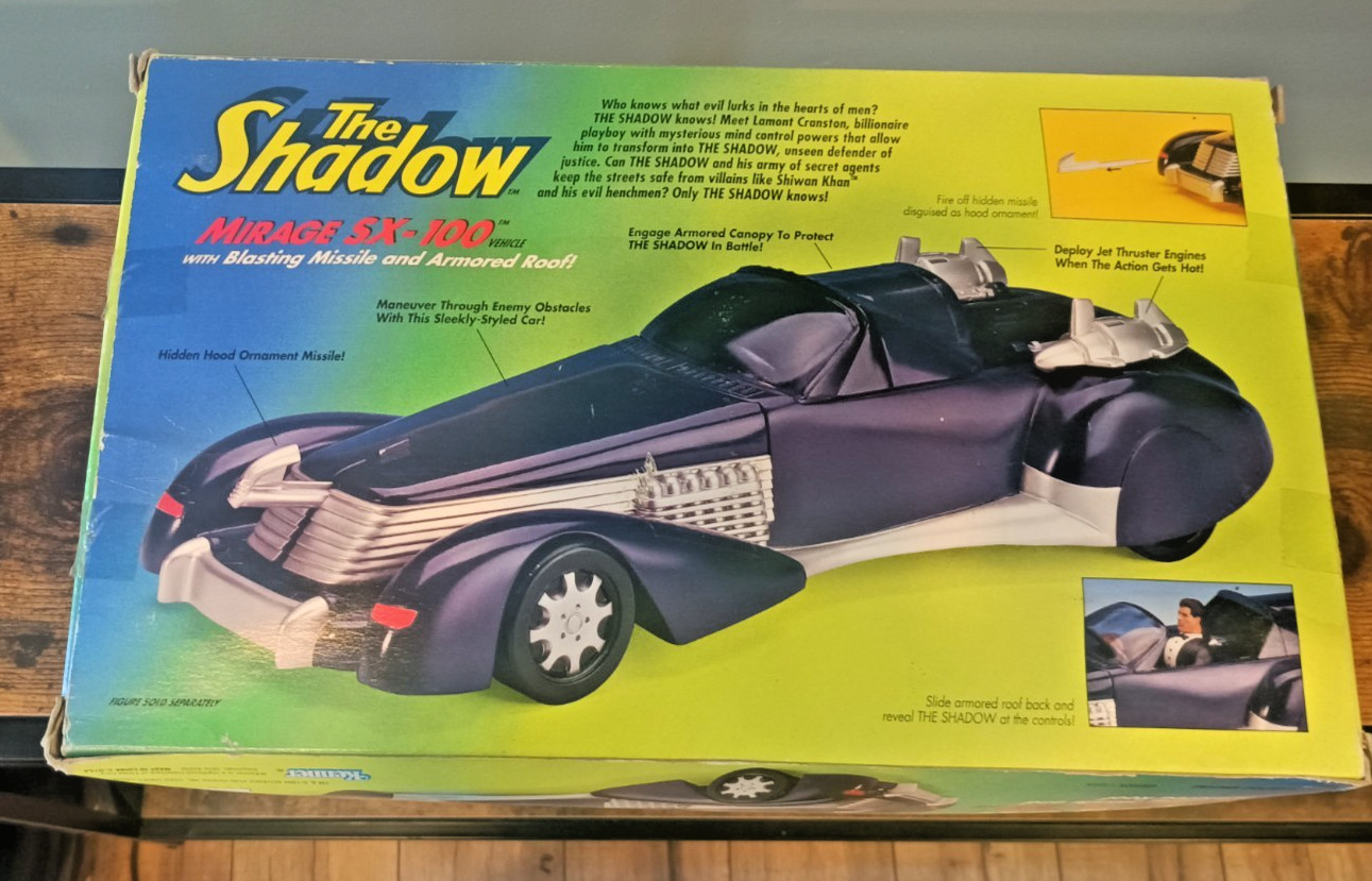 Vintage “The Shadow” Mirage SX-100 Vehicle. With Instructions, Original Box.