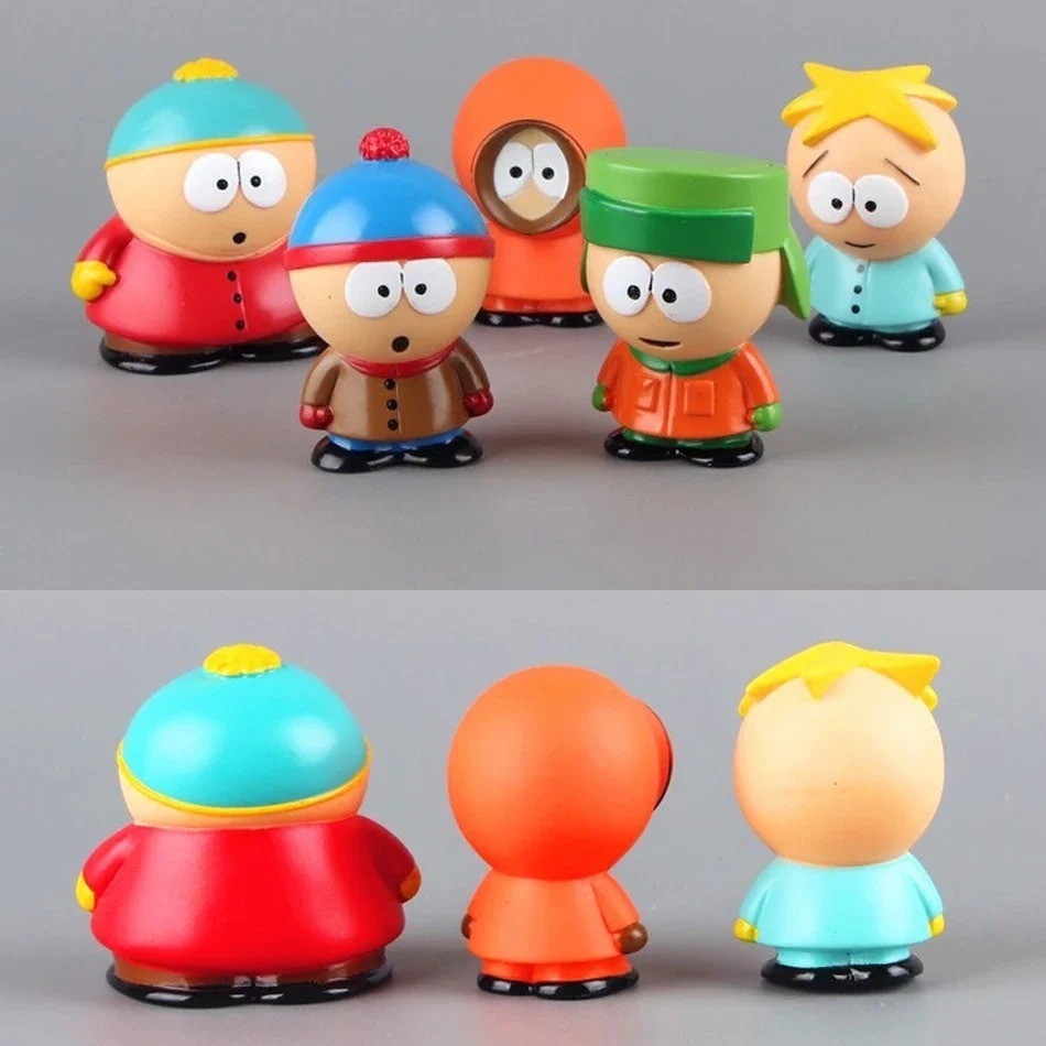 5PCS South Park Action Figures 6cm Stan Eric Cartman Kenny Collectible Toy Set