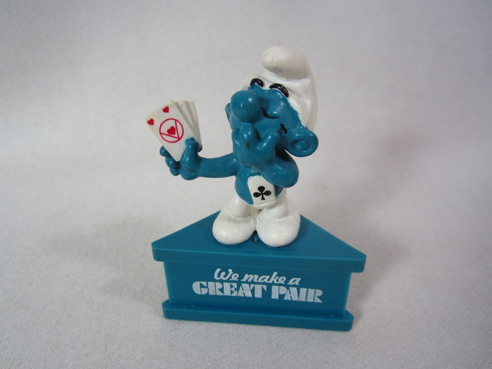 Vintage Smurf-A-Gram “We Make A GREAT PAIR” (Schleich Peyo) Poker, Cards