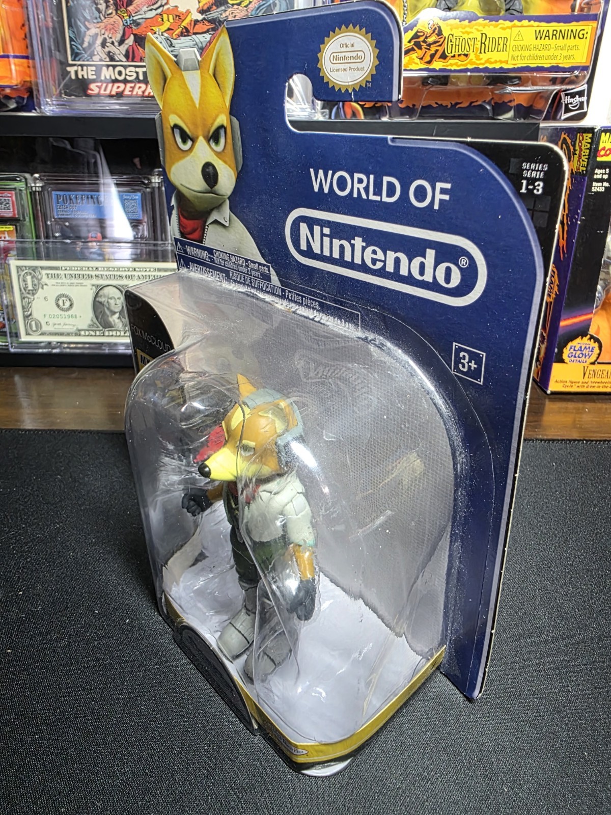 World Of Nintendo Fox McCloud Star Fox 4.25” Figure Jakks Series 1-3 NICE! RARE!
