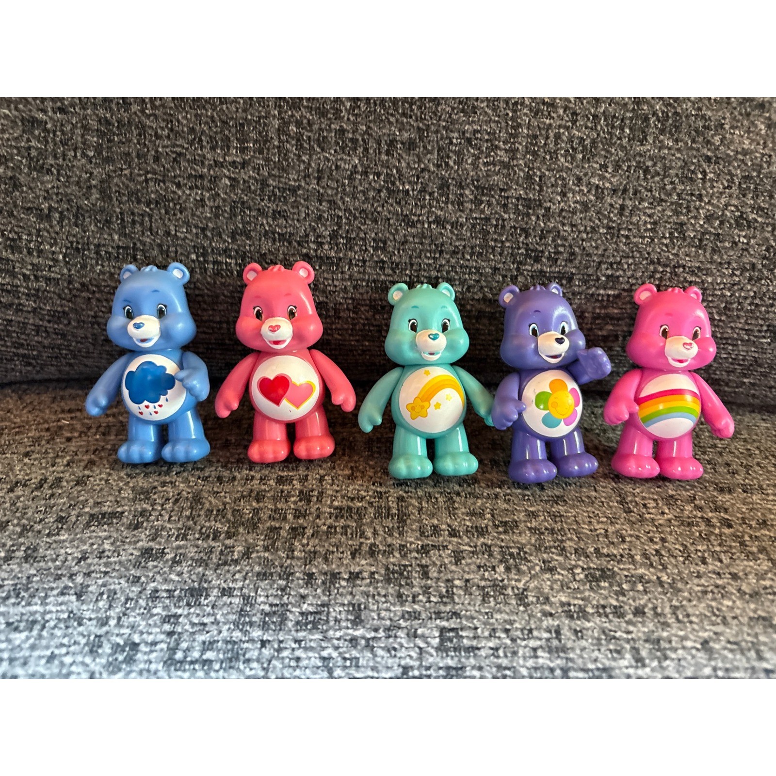 Care Bears Mini Figure Lot Grumpy Love-a-Lot Wish Share Cheer 5 Just Play