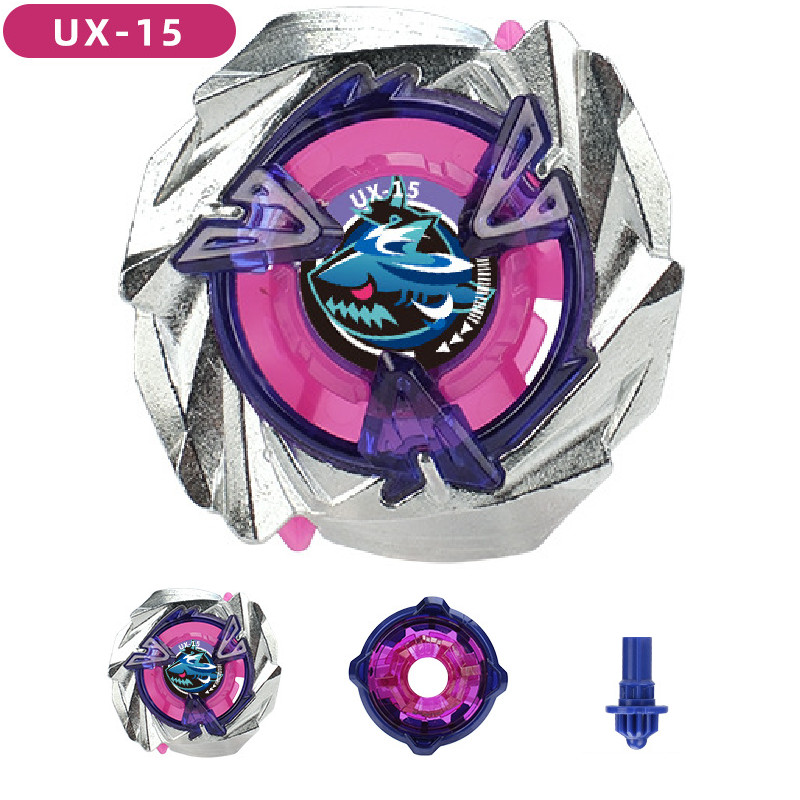 Burst Beyblade UX-15 Shark Scale Deck Purple Silver Spinning Top Gyro W/Launcher