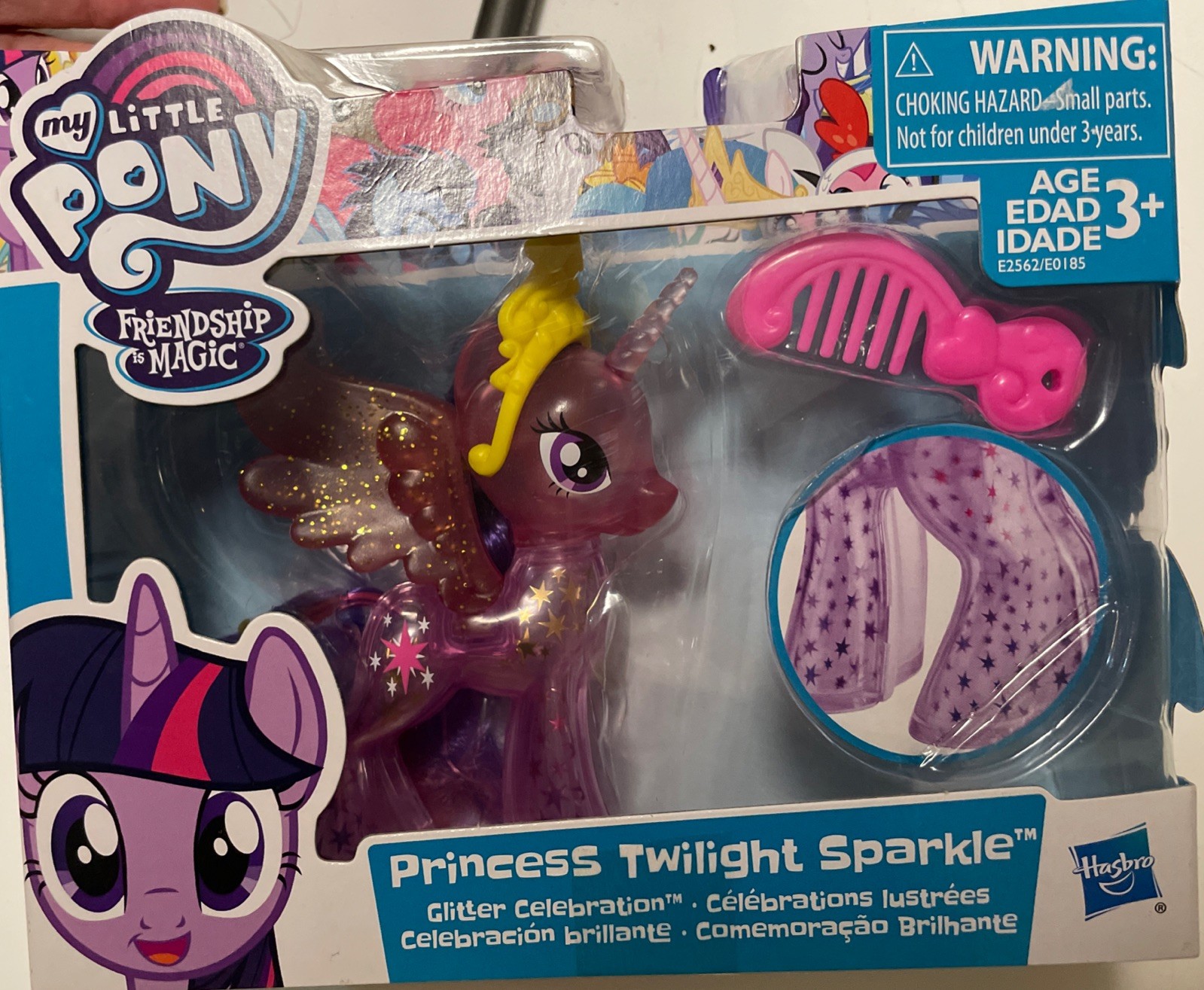My Little Pony Princess Twilight Sparkle Figure set Glitter Brushable Crown