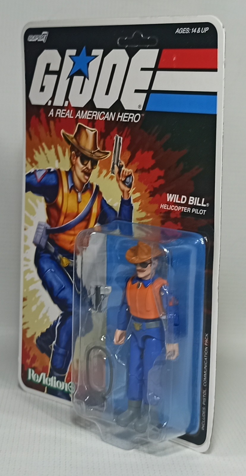 SUPER7 HASBRO GI JOE ReAction+ WILD BILL CARTOON VER. 3.75” ACTION FIGURE MOSC